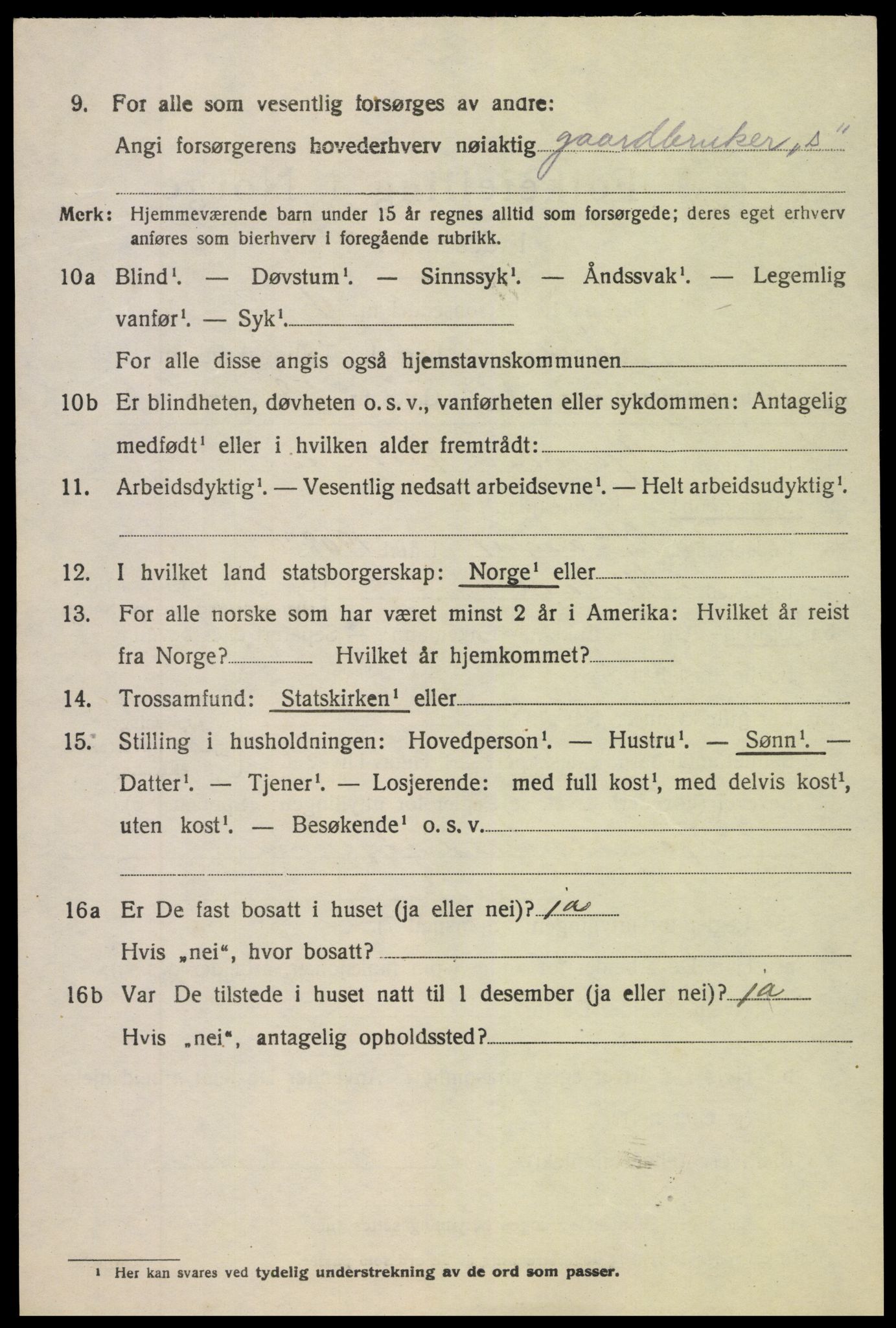 SAK, 1920 census for Søndeled, 1920, p. 5392