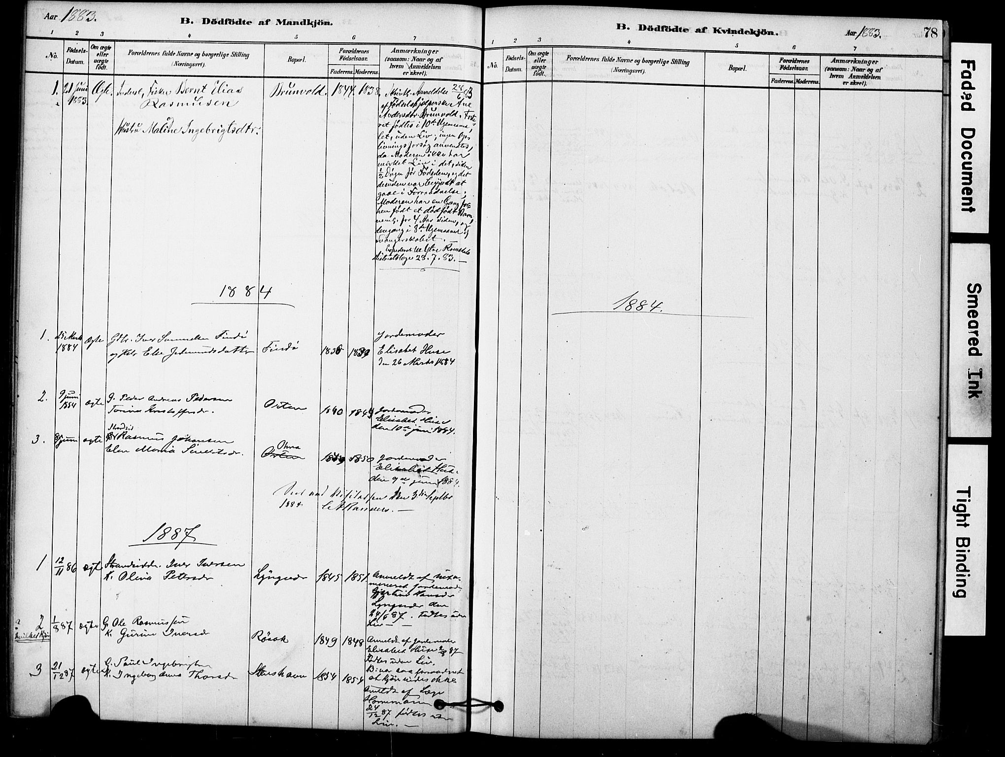 Ministerialprotokoller, klokkerbøker og fødselsregistre - Møre og Romsdal, AV/SAT-A-1454/561/L0729: Parish register (official) no. 561A03, 1878-1900, p. 78