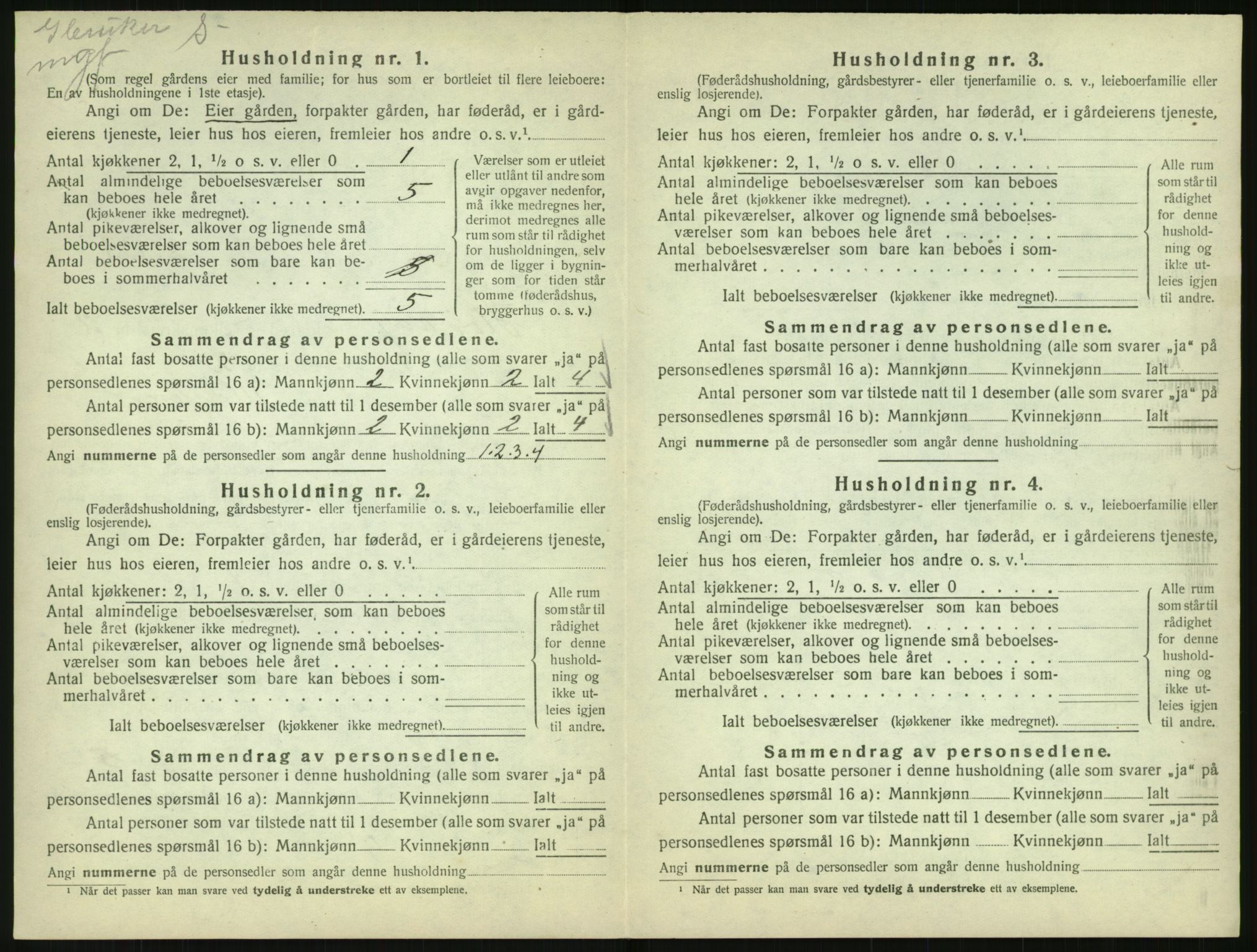 SAK, 1920 census for Høvåg, 1920, p. 157
