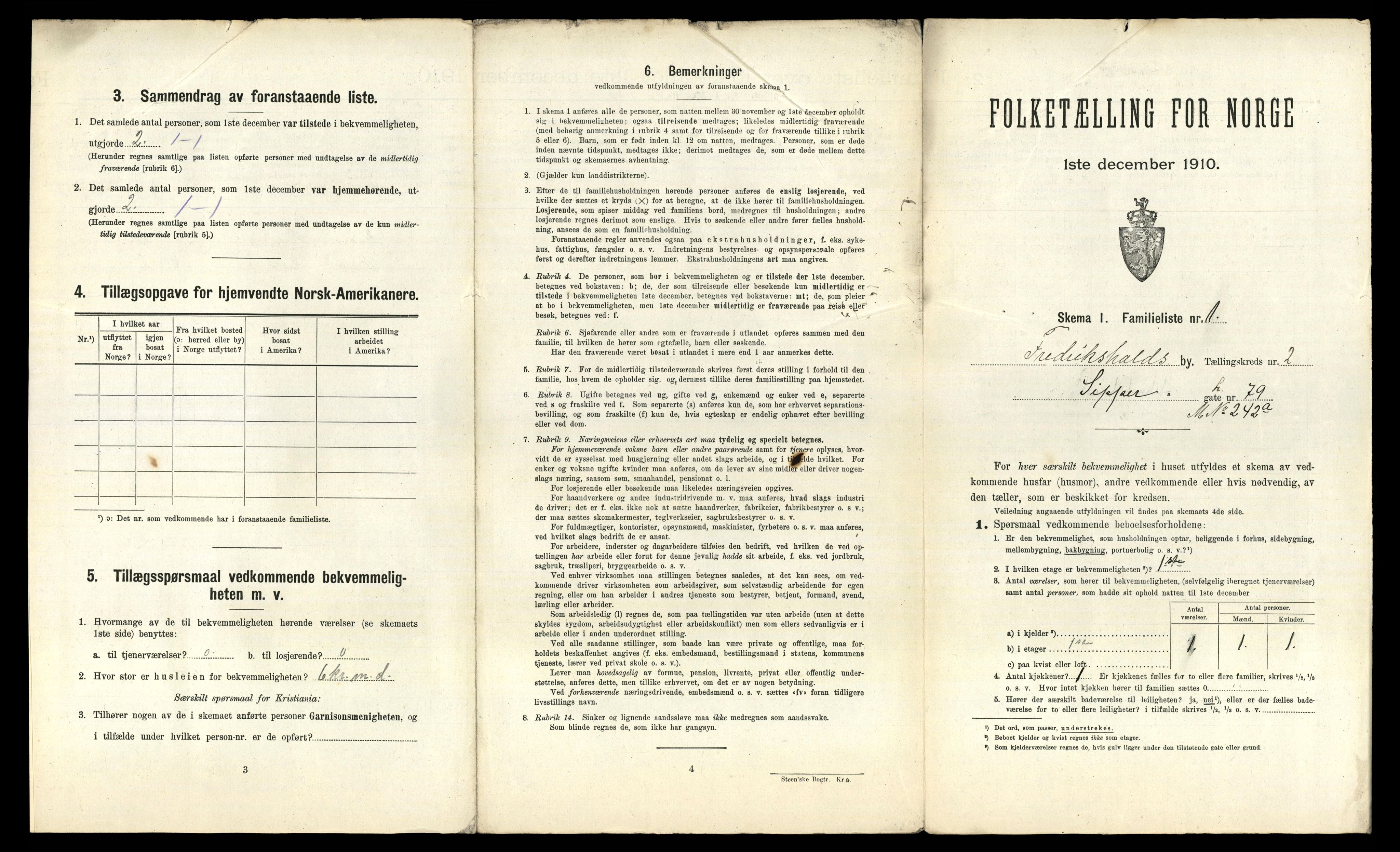 RA, 1910 census for Fredrikshald, 1910, p. 872