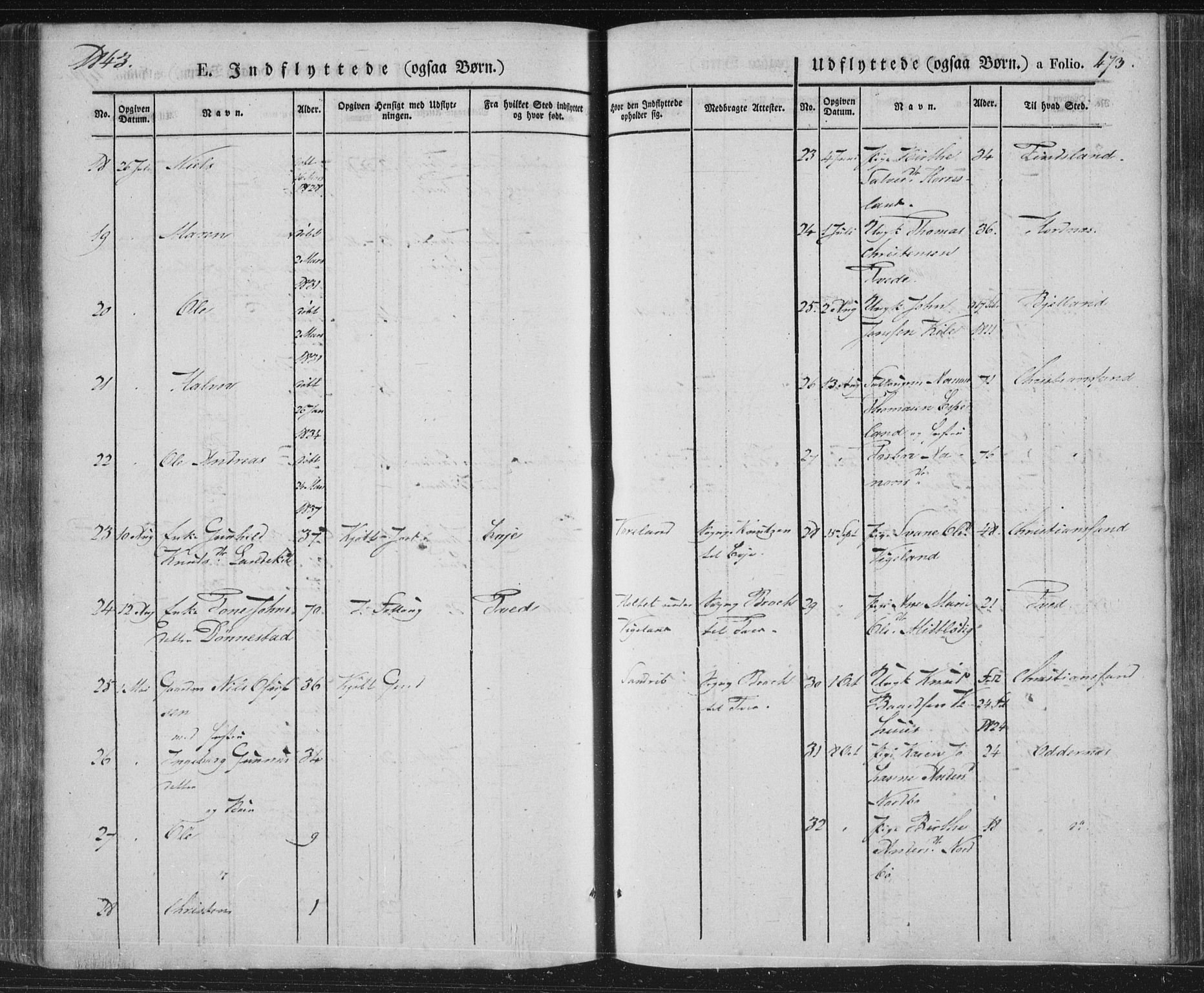 Vennesla sokneprestkontor, AV/SAK-1111-0045/Fa/Fac/L0004: Parish register (official) no. A 4, 1834-1855, p. 473