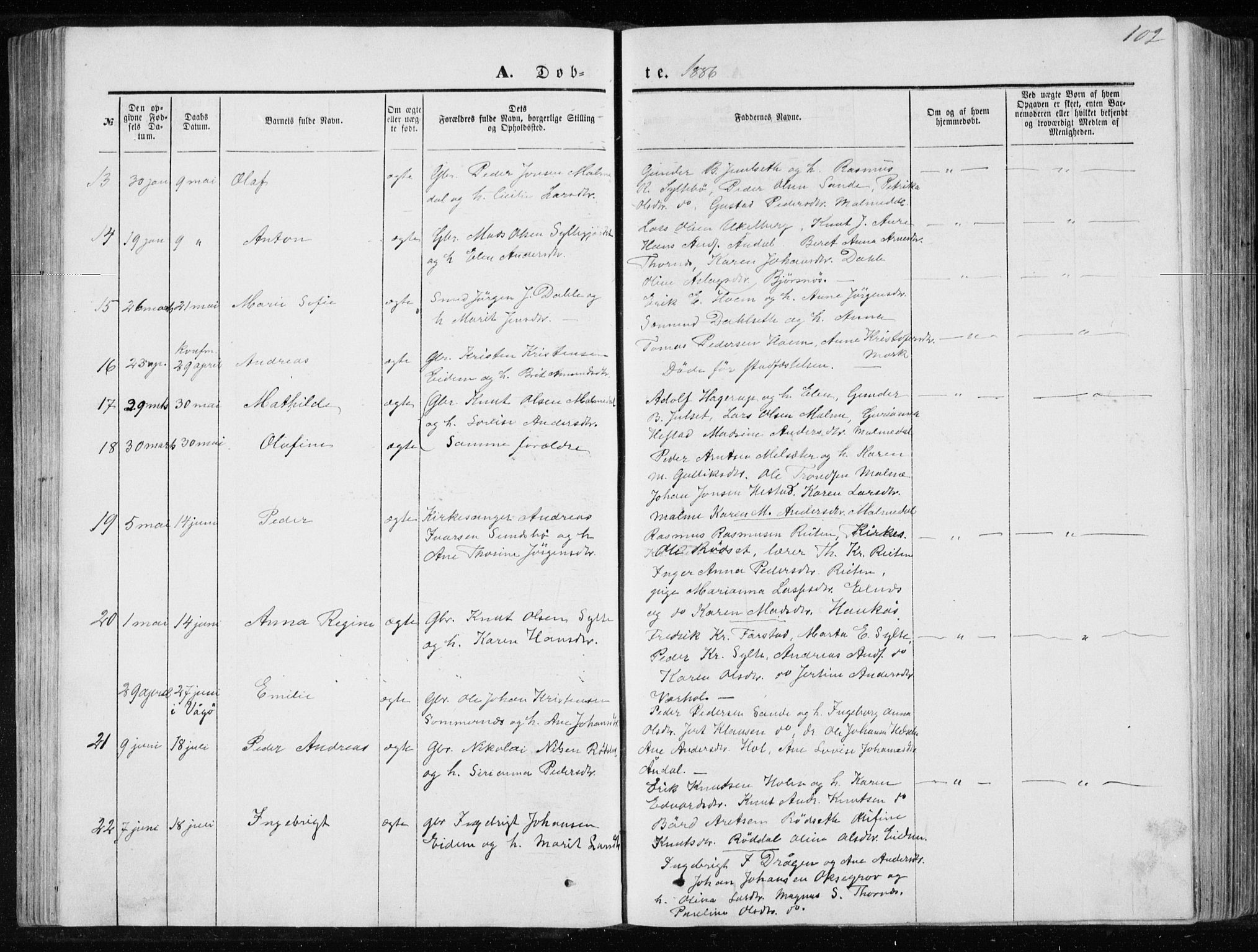 Ministerialprotokoller, klokkerbøker og fødselsregistre - Møre og Romsdal, AV/SAT-A-1454/565/L0754: Parish register (copy) no. 565C03, 1870-1896, p. 102