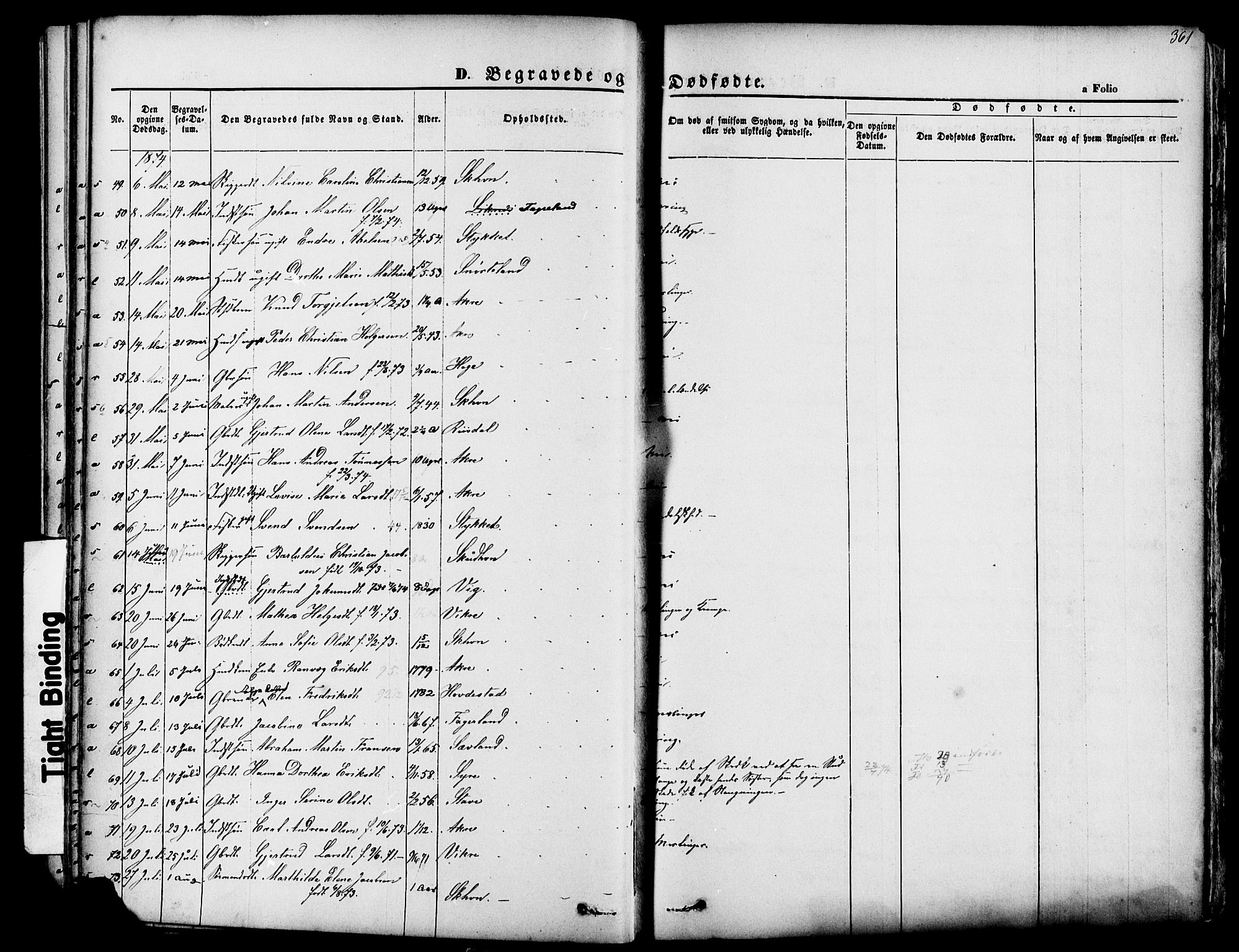 Skudenes sokneprestkontor, SAST/A -101849/H/Ha/Haa/L0006: Parish register (official) no. A 4, 1864-1881, p. 361