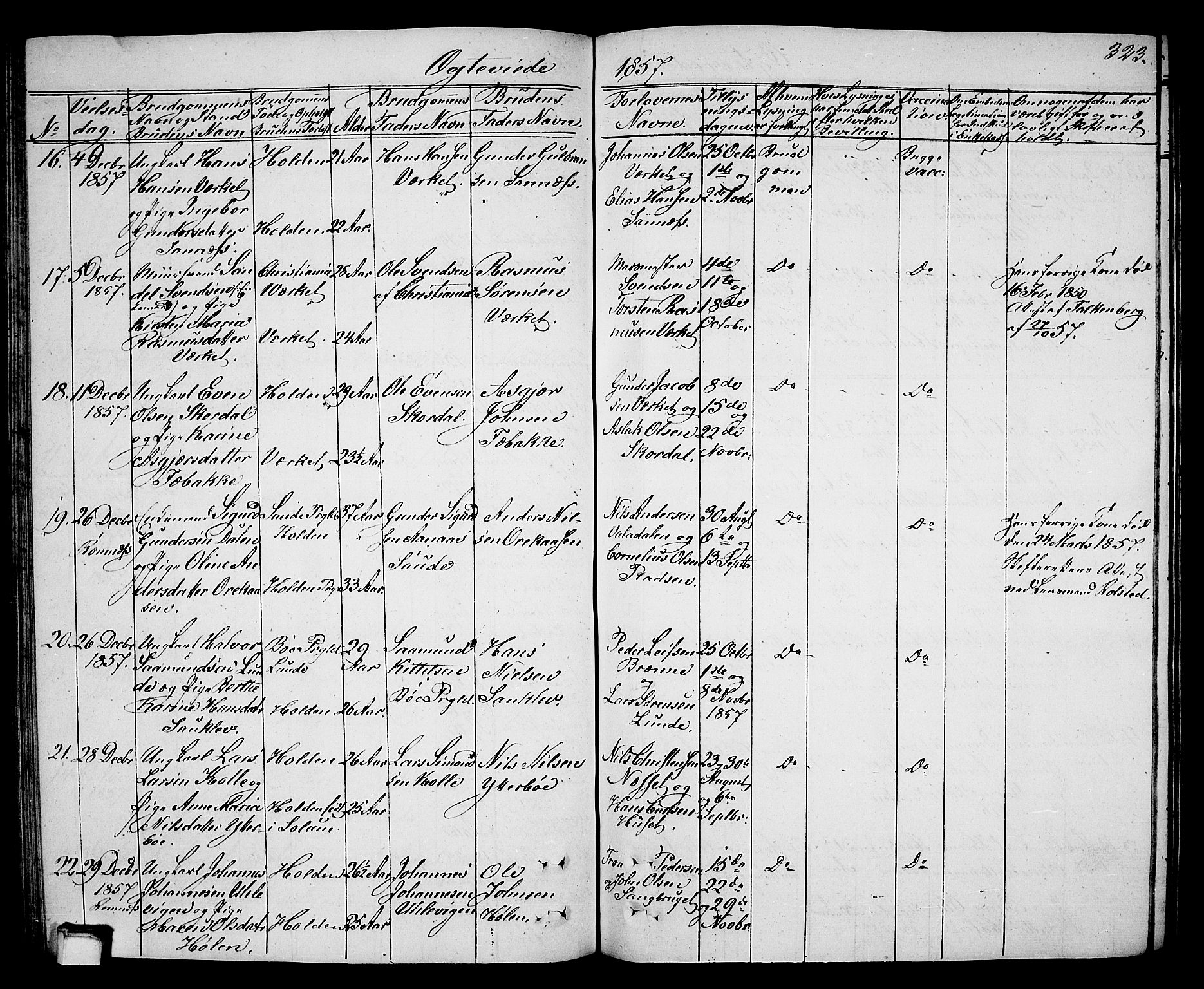 Holla kirkebøker, SAKO/A-272/G/Ga/L0003: Parish register (copy) no. I 3, 1849-1866, p. 323