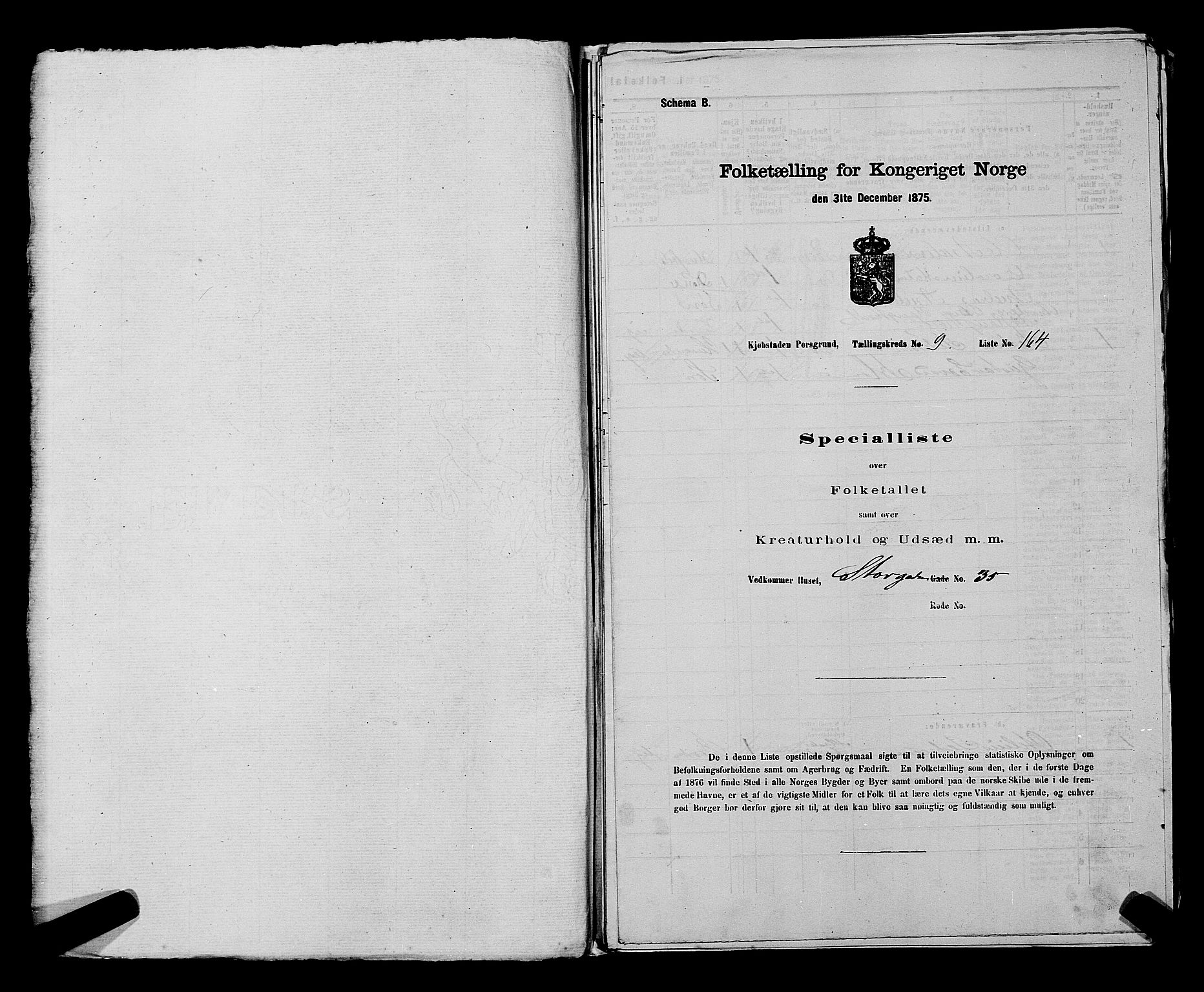 SAKO, 1875 census for 0805P Porsgrunn, 1875, p. 389