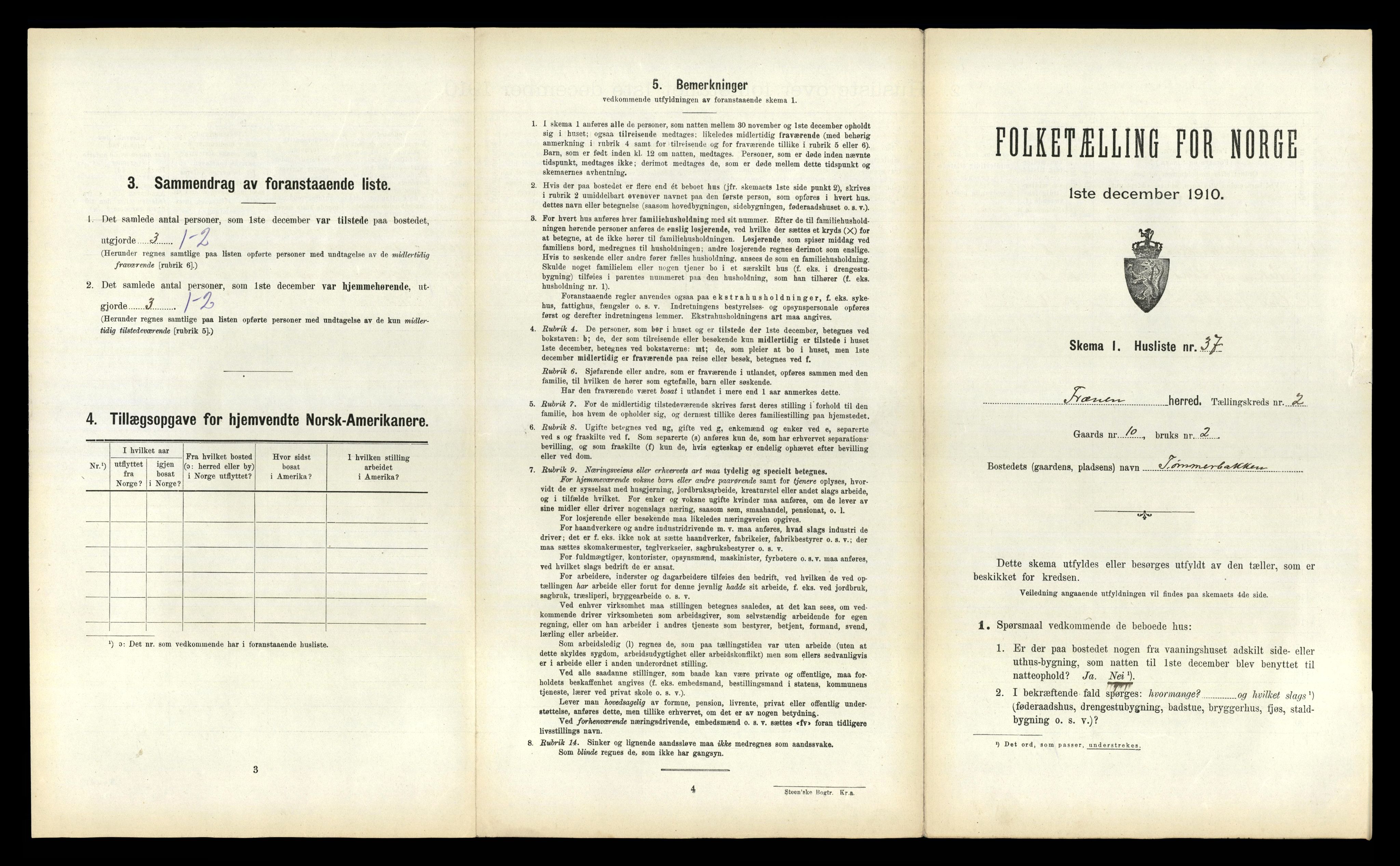 RA, 1910 census for Fræna, 1910, p. 298