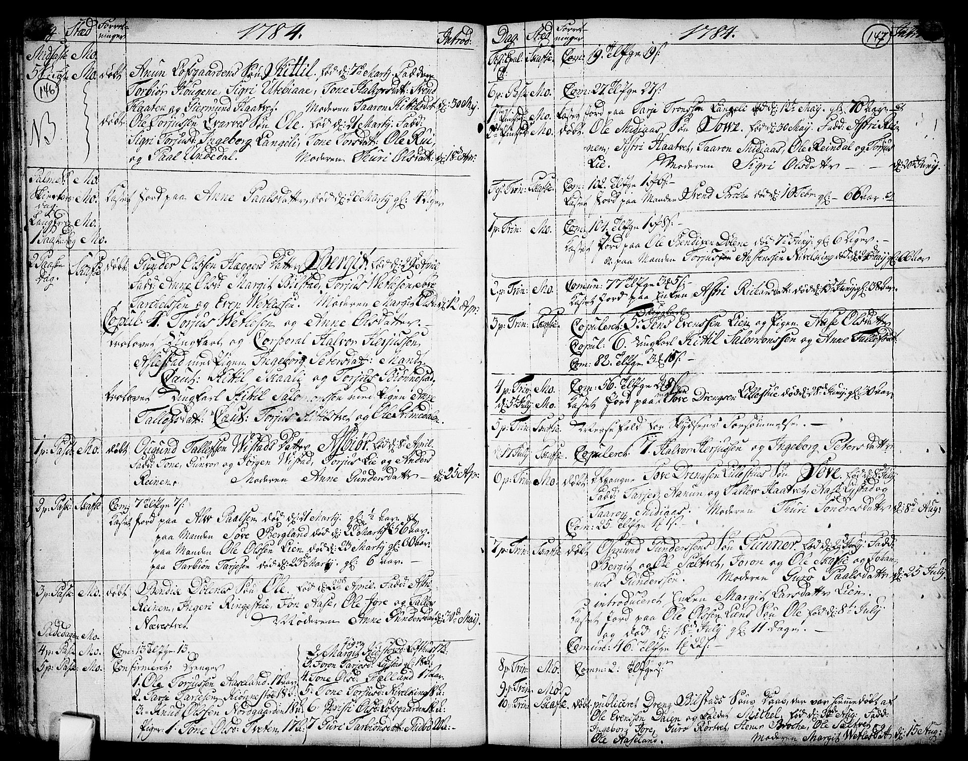 Mo kirkebøker, SAKO/A-286/F/Fa/L0002: Parish register (official) no. I 2, 1766-1799, p. 146-147