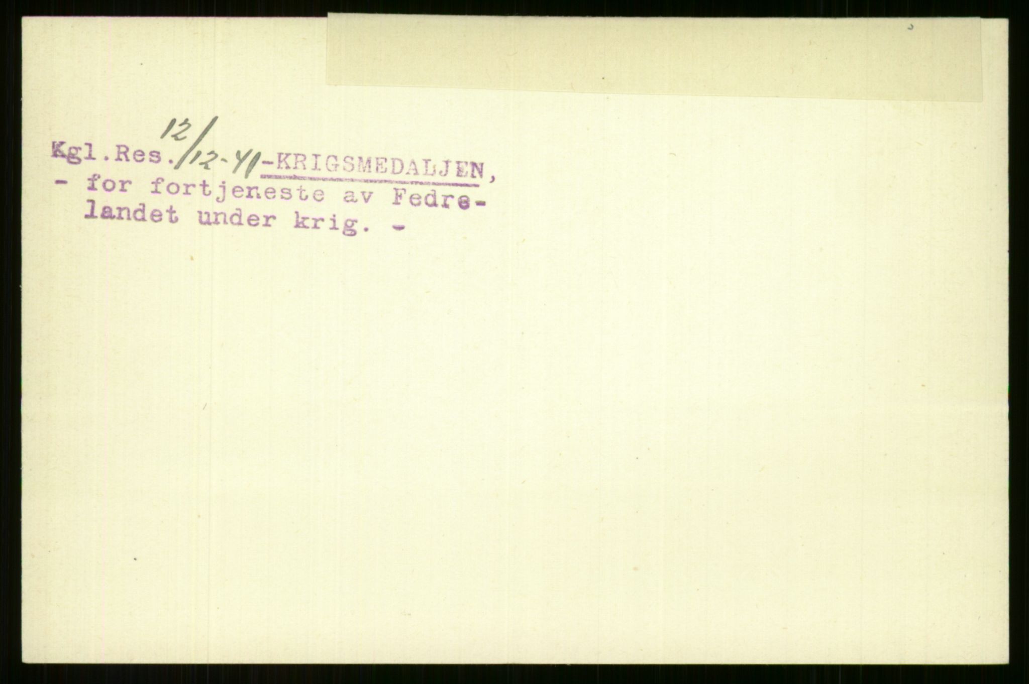 Direktoratet for sjømenn, AV/RA-S-3545/G/Gi/L0005: Alfabetisk ordnet kartotek over krigsdekorasjoner tildelt nordmenn under krigen, Ekeberg - Hendriksen, 1940-1945, p. 26