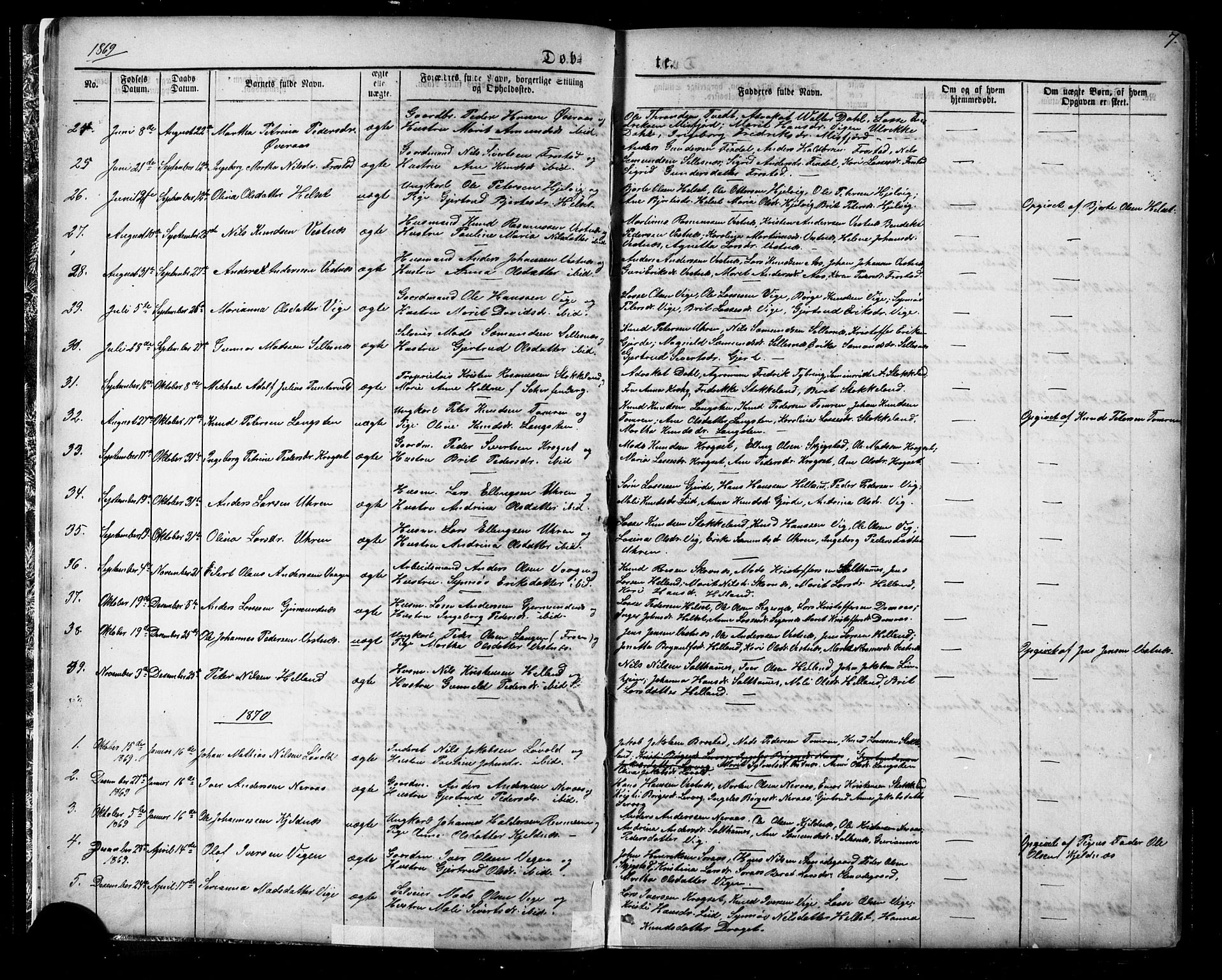 Ministerialprotokoller, klokkerbøker og fødselsregistre - Møre og Romsdal, SAT/A-1454/539/L0536: Parish register (copy) no. 539C02, 1867-1913, p. 7