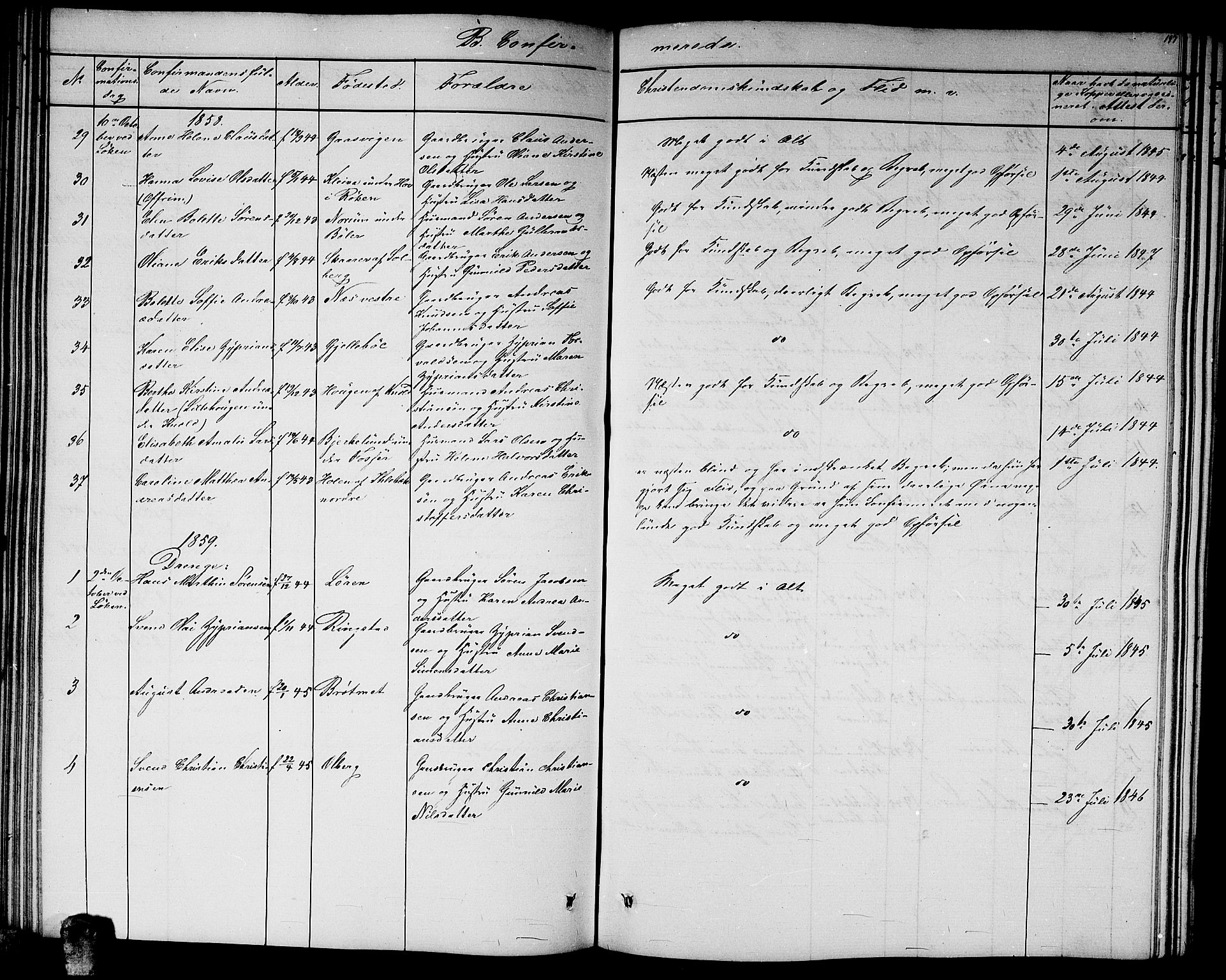 Høland prestekontor Kirkebøker, AV/SAO-A-10346a/G/Ga/L0004: Parish register (copy) no. I 4, 1854-1862, p. 197