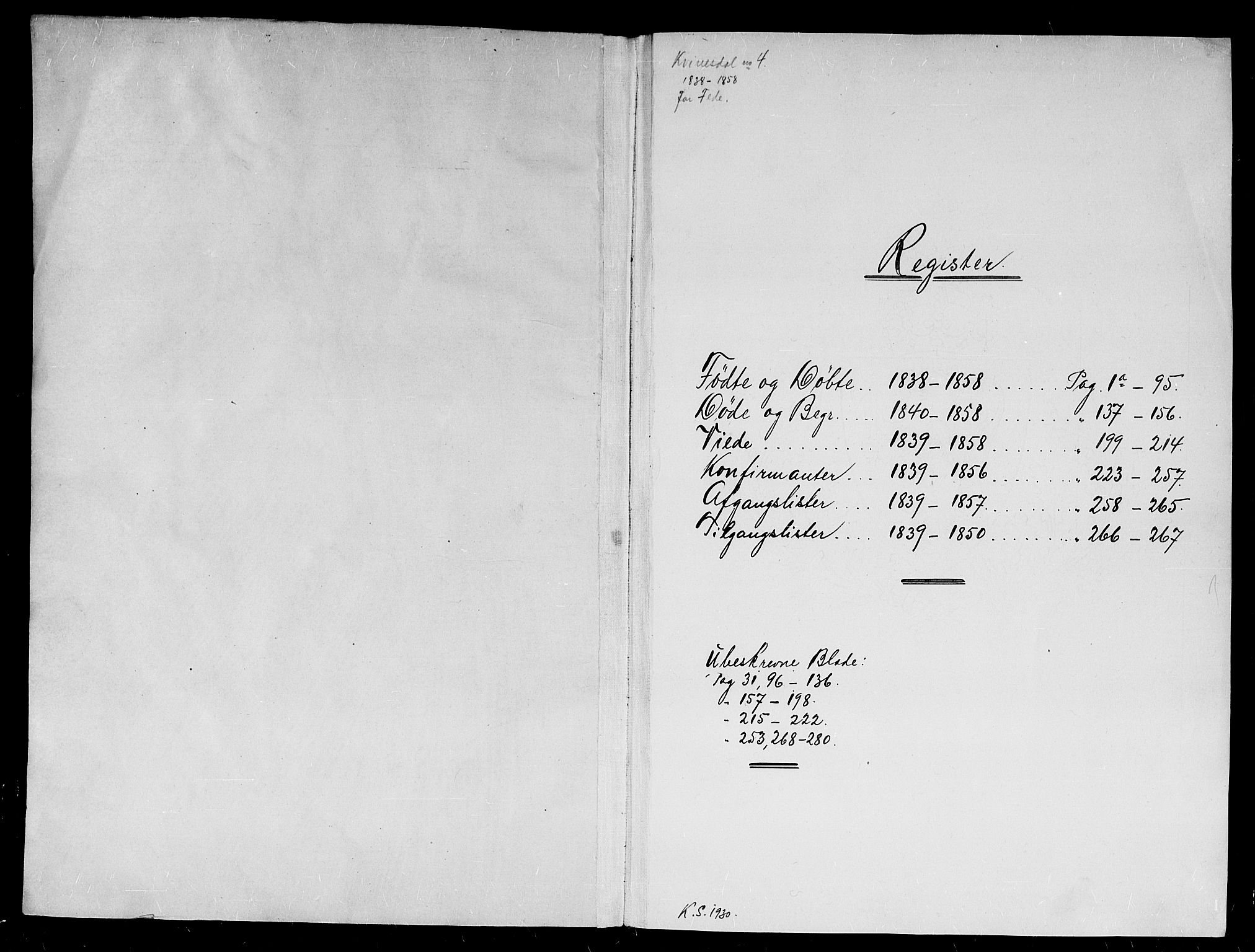 Kvinesdal sokneprestkontor, AV/SAK-1111-0026/F/Fb/Fba/L0002: Parish register (copy) no. B 2, 1838-1858