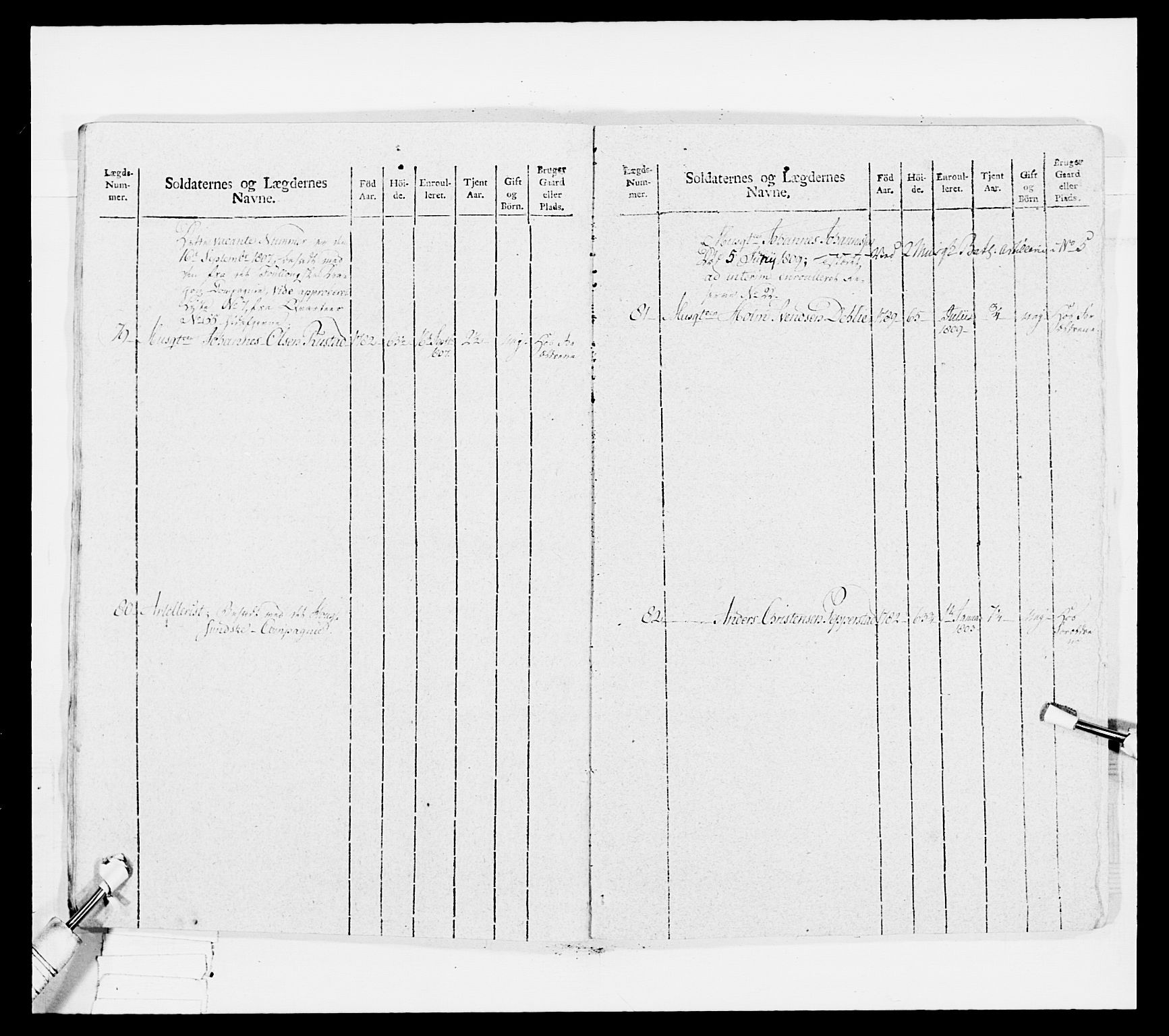 Generalitets- og kommissariatskollegiet, Det kongelige norske kommissariatskollegium, AV/RA-EA-5420/E/Eh/L0034: Nordafjelske gevorbne infanteriregiment, 1810, p. 469