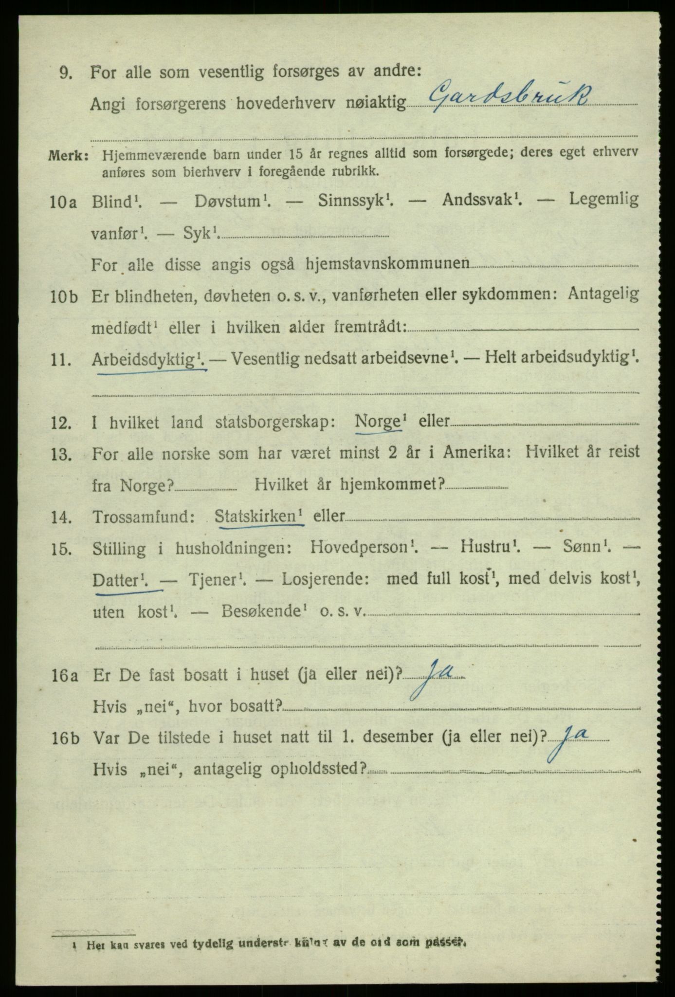 SAB, 1920 census for Sogndal, 1920, p. 7496