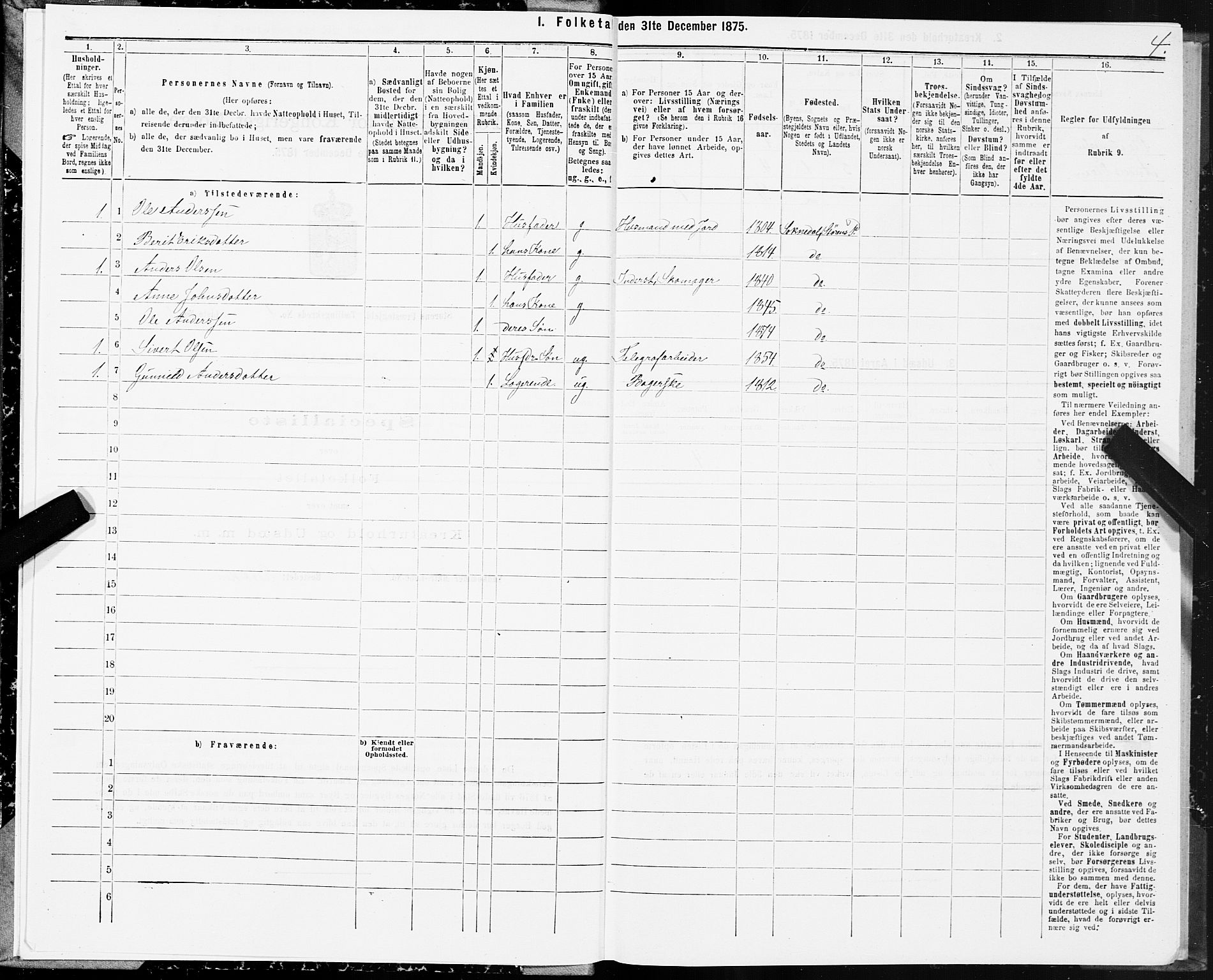 SAT, 1875 census for 1648P Støren, 1875, p. 7004