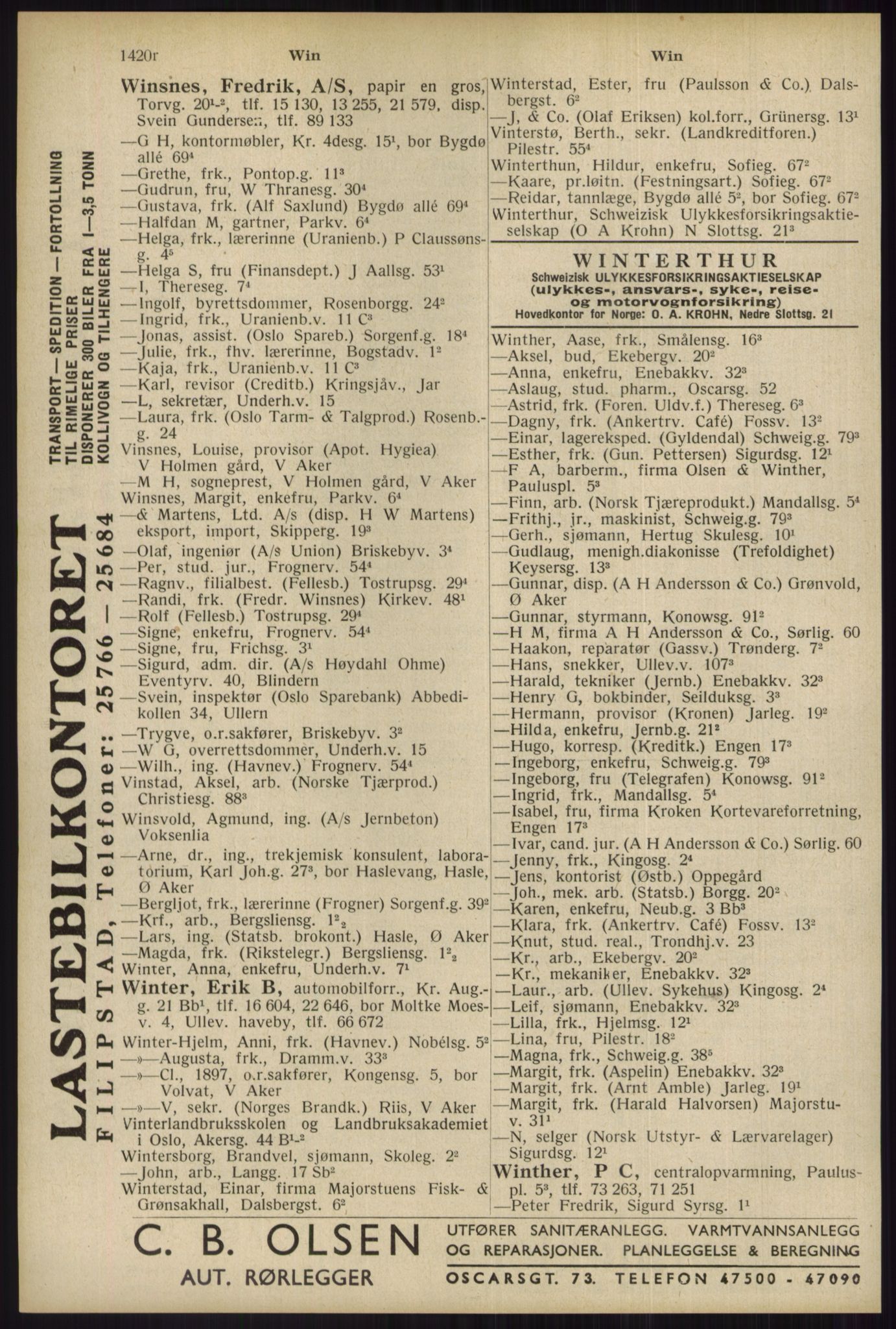 Kristiania/Oslo adressebok, PUBL/-, 1934, p. 1420