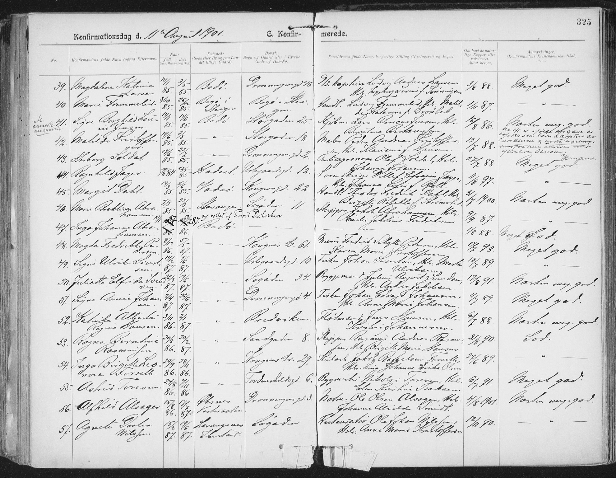 Ministerialprotokoller, klokkerbøker og fødselsregistre - Nordland, AV/SAT-A-1459/801/L0011: Parish register (official) no. 801A11, 1900-1916, p. 325