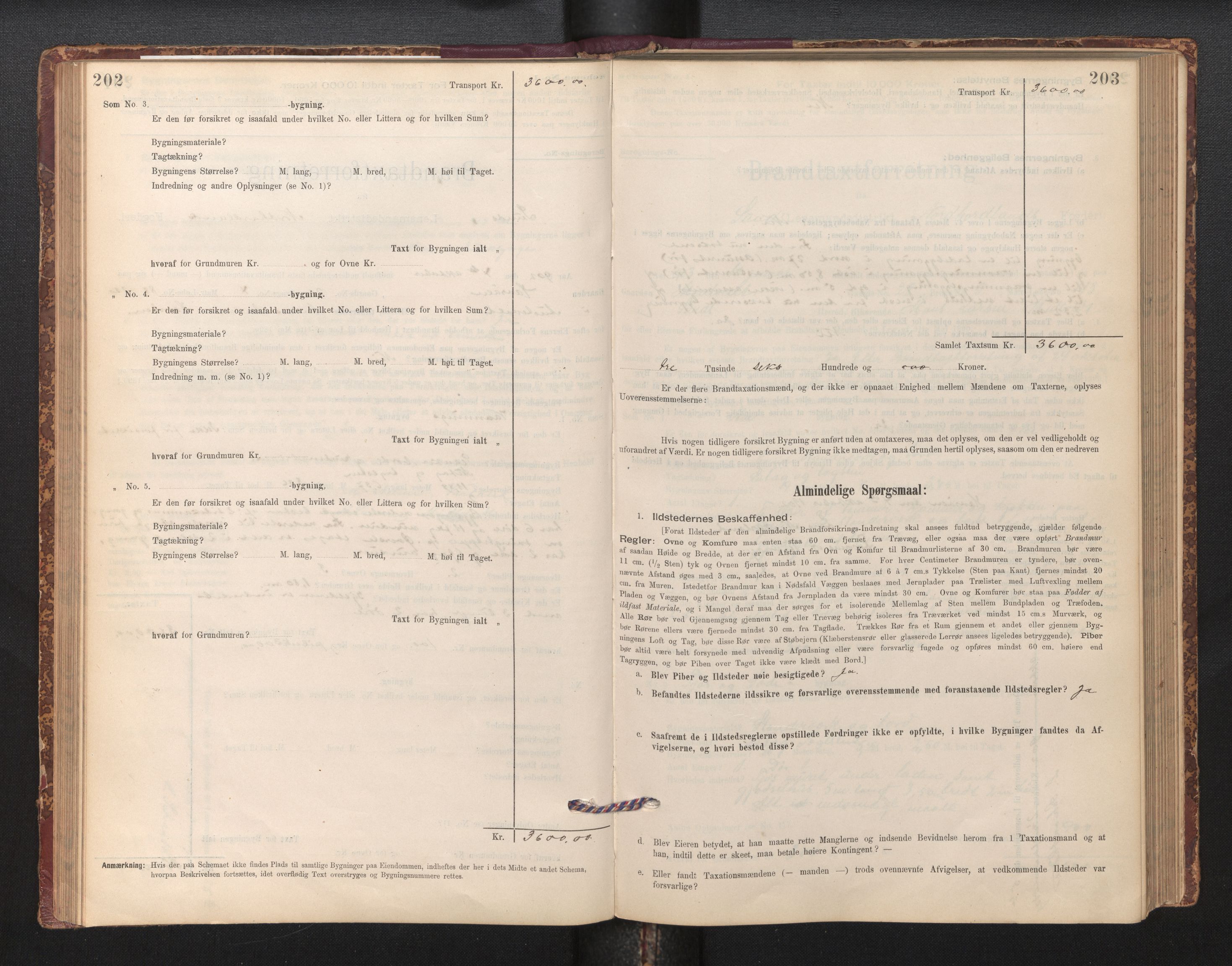 Lensmannen i Sund og Austevoll, AV/SAB-A-35201/0012/L0003: Branntakstprotokoll, skjematakst, 1894-1917, p. 202-203