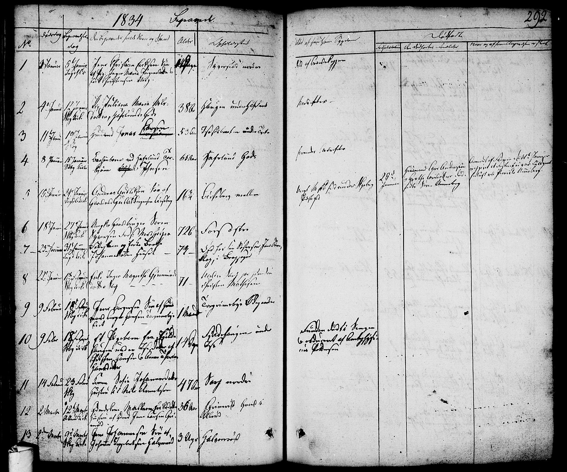 Skjeberg prestekontor Kirkebøker, AV/SAO-A-10923/F/Fa/L0005: Parish register (official) no. I 5, 1830-1845, p. 292