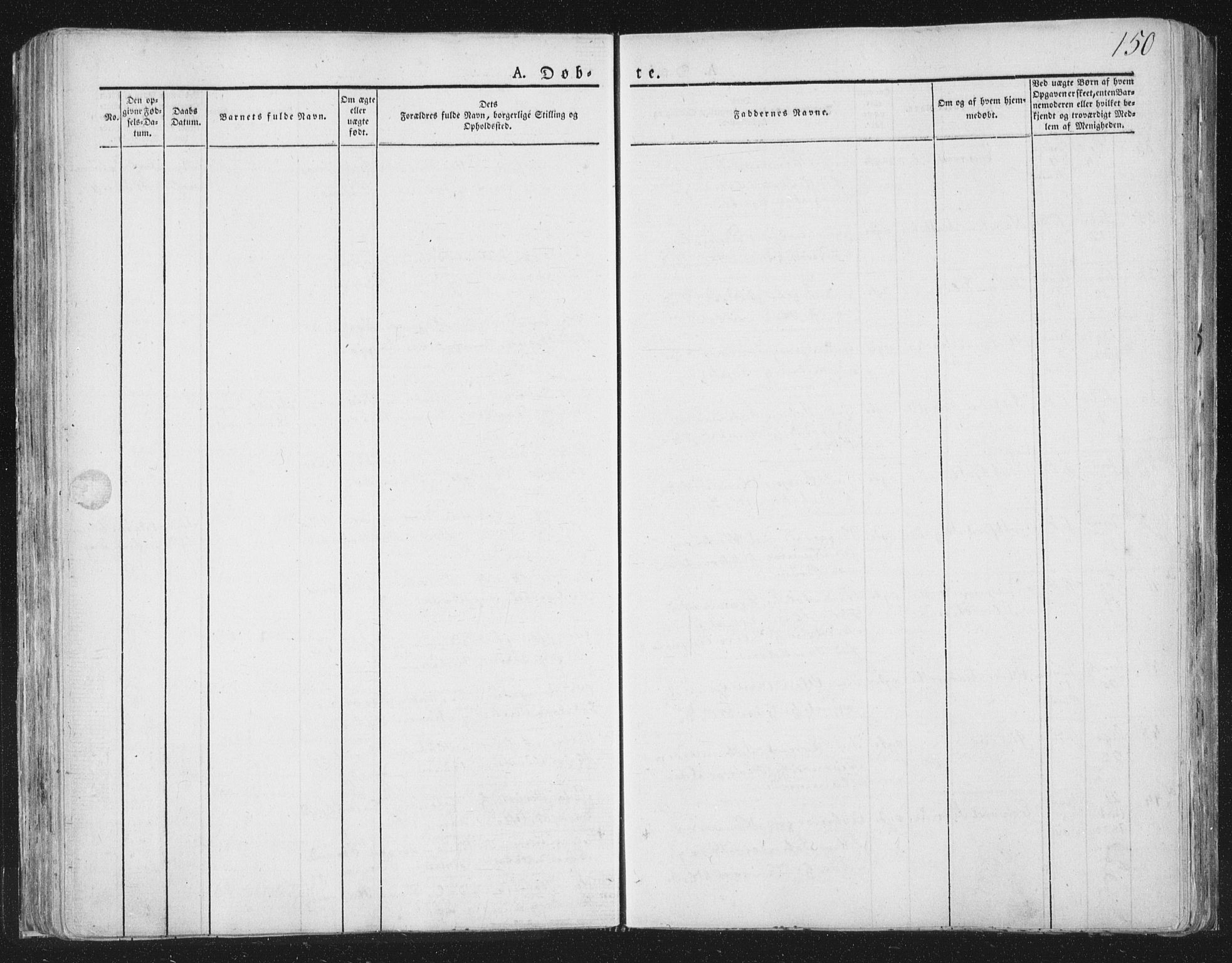 Ministerialprotokoller, klokkerbøker og fødselsregistre - Nord-Trøndelag, SAT/A-1458/764/L0551: Parish register (official) no. 764A07a, 1824-1864, p. 150