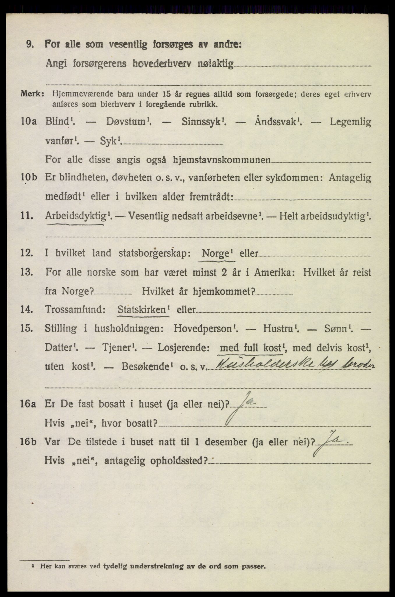 SAH, 1920 census for Vestre Toten, 1920, p. 6179