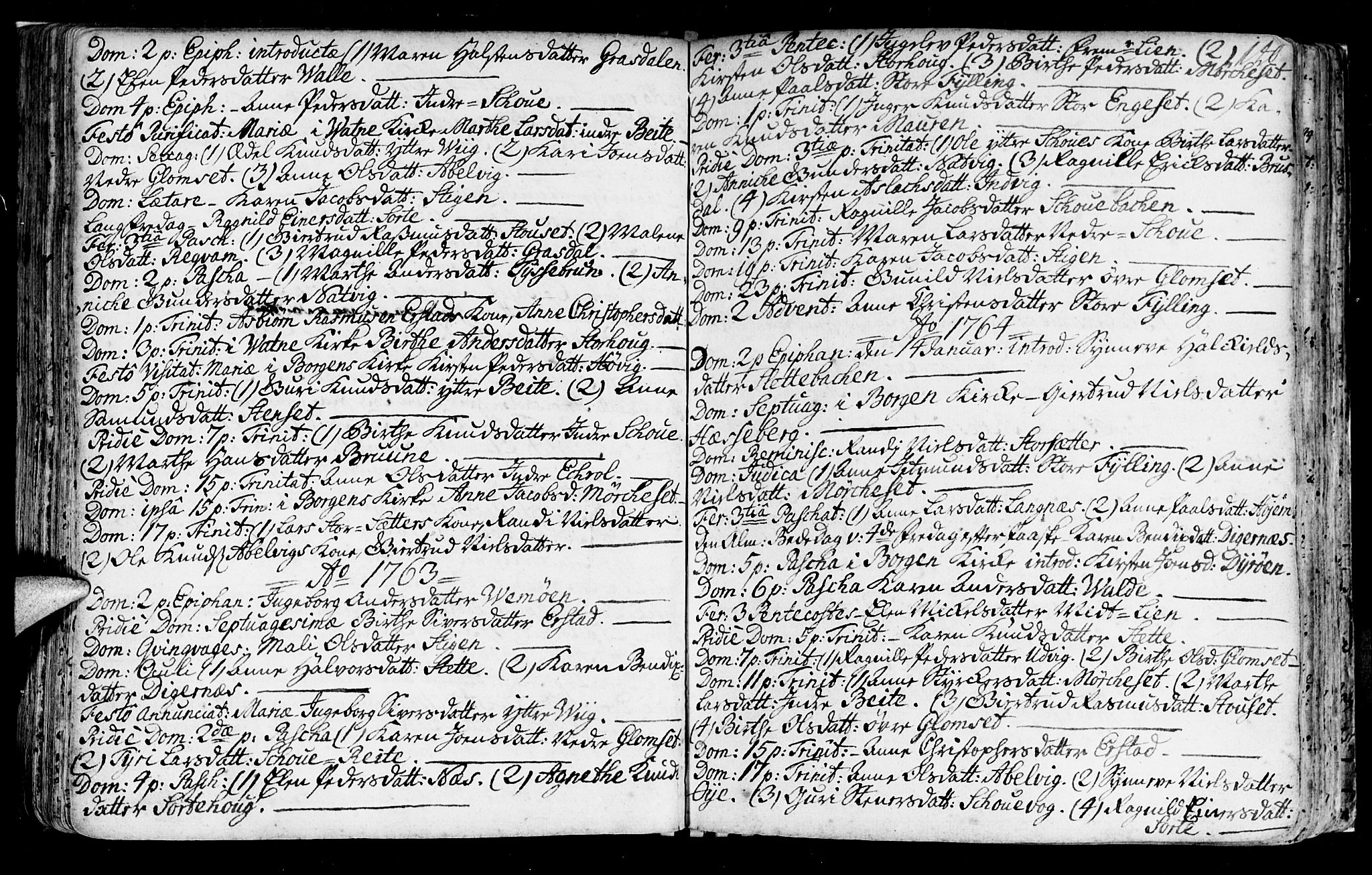 Ministerialprotokoller, klokkerbøker og fødselsregistre - Møre og Romsdal, AV/SAT-A-1454/524/L0349: Parish register (official) no. 524A01, 1698-1779, p. 140