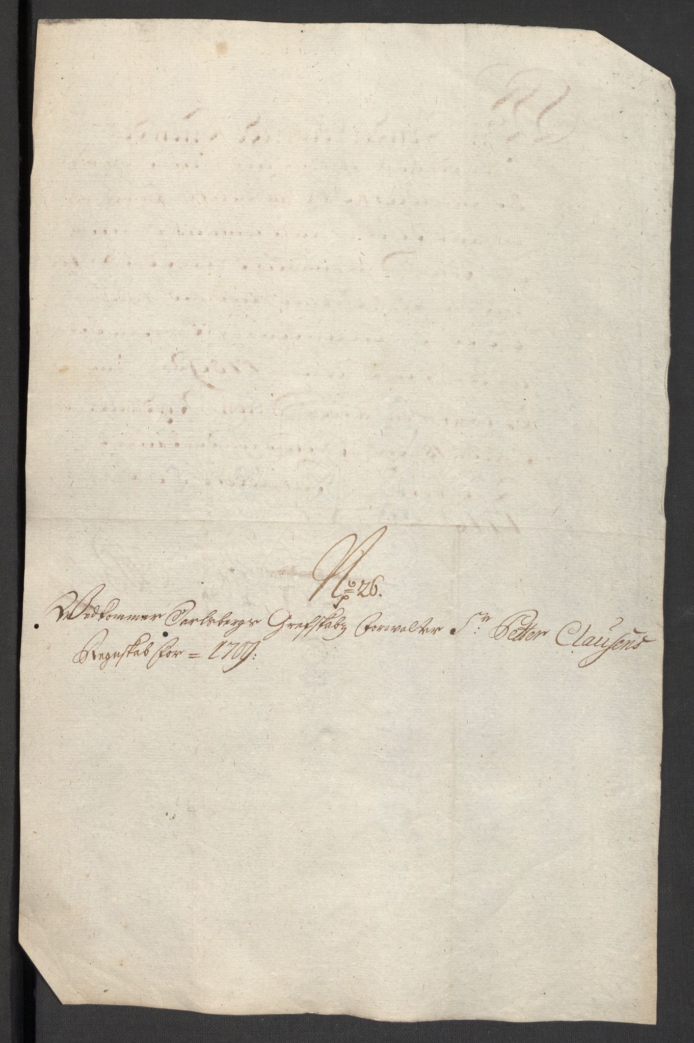 Rentekammeret inntil 1814, Reviderte regnskaper, Fogderegnskap, RA/EA-4092/R32/L1874: Fogderegnskap Jarlsberg grevskap, 1709, p. 251