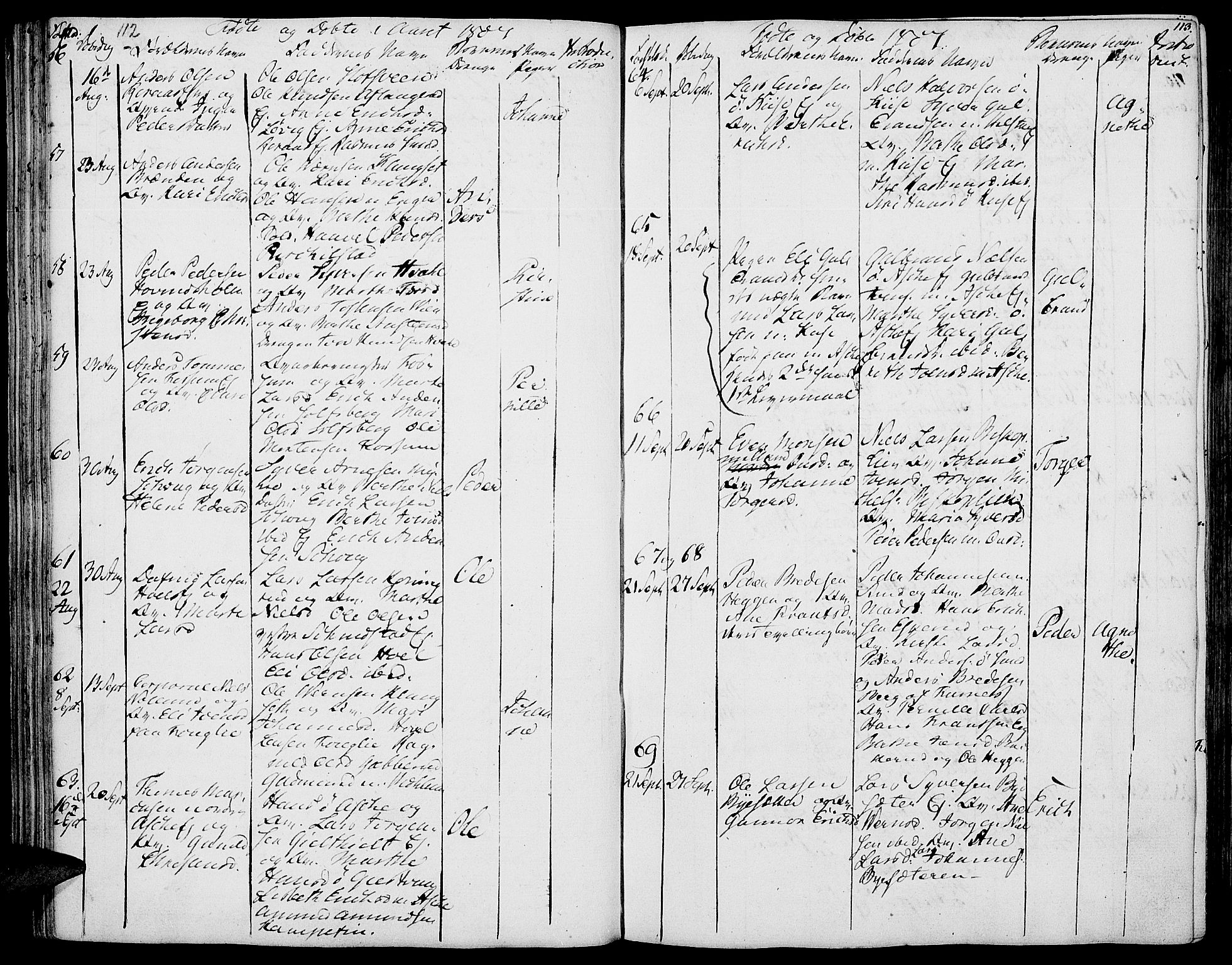 Nes prestekontor, Hedmark, AV/SAH-PREST-020/K/Ka/L0001: Parish register (official) no. 1, 1802-1814, p. 112-113