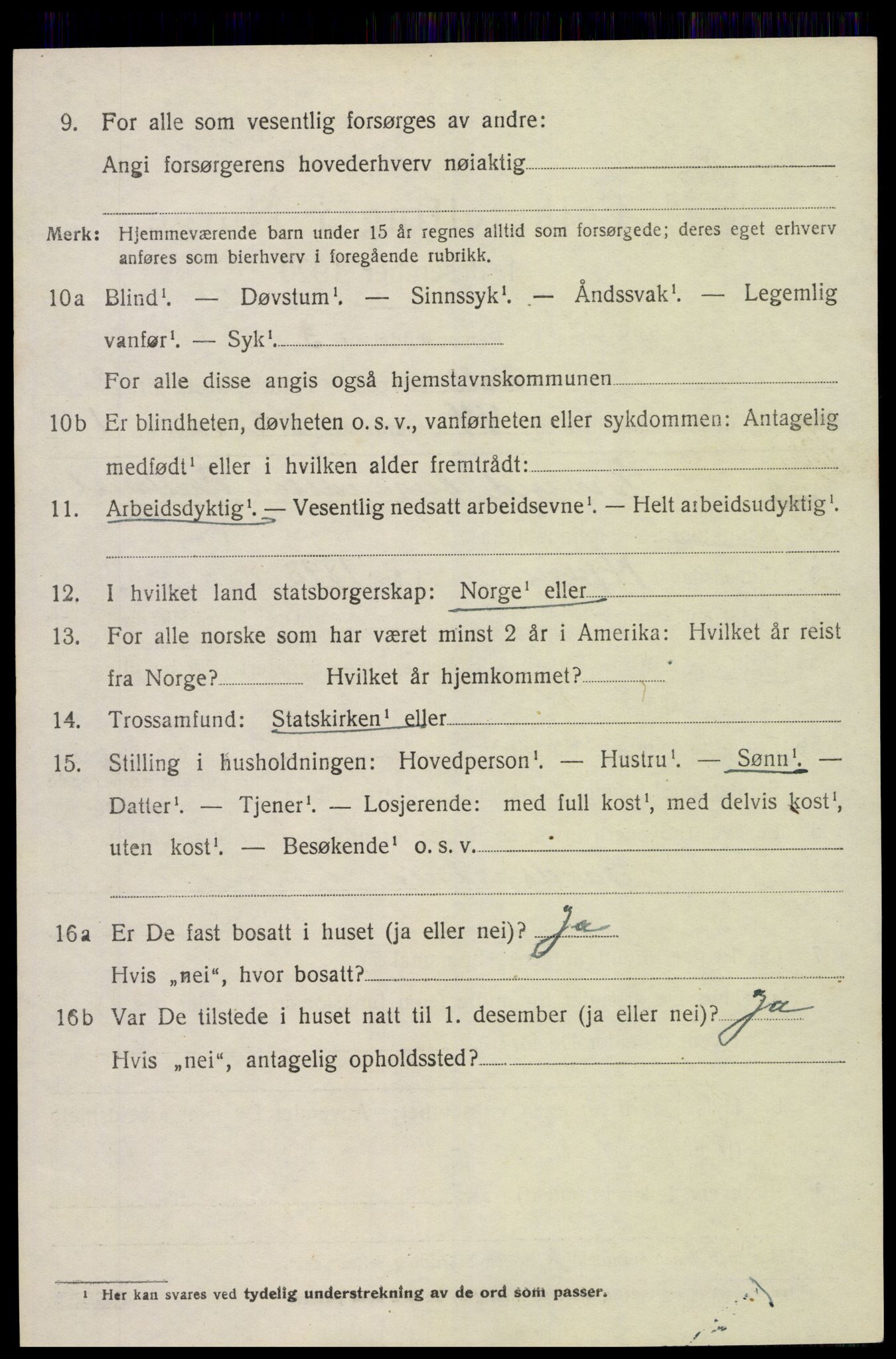 SAK, 1920 census for Valle, 1920, p. 1454
