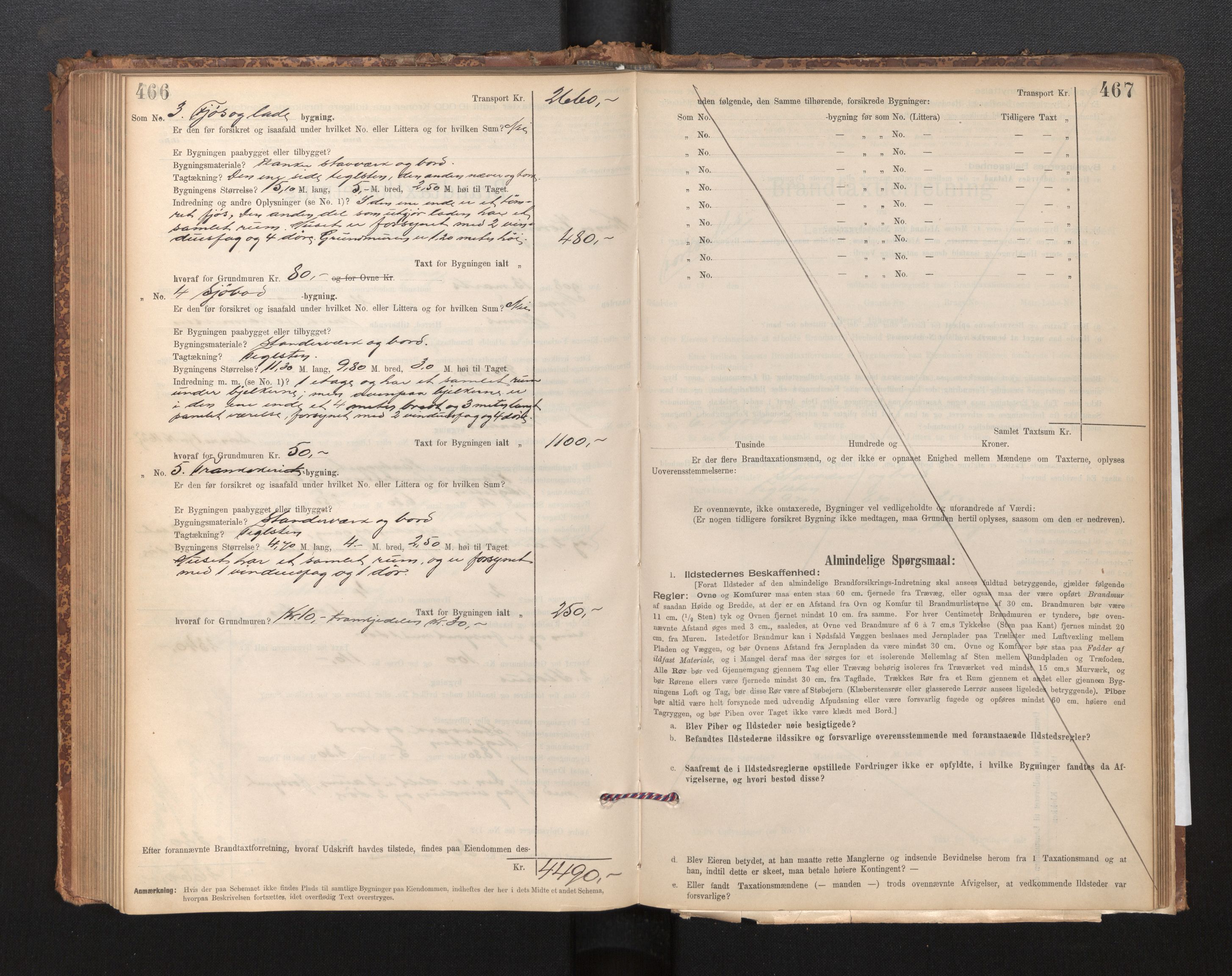 Lensmannen i Kinn, AV/SAB-A-28801/0012/L0004f: Branntakstprotokoll, skjematakst, 1894-1911, p. 466-467