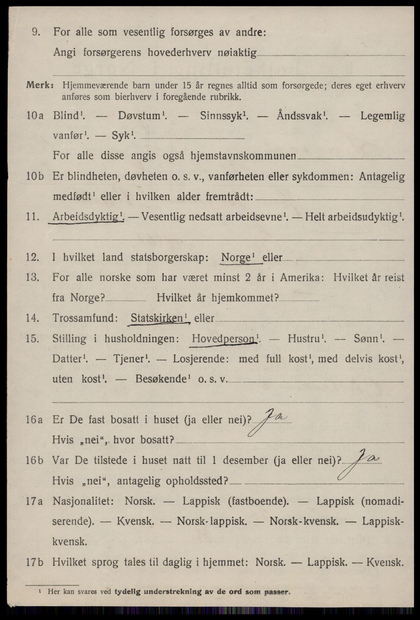 SAT, 1920 census for Singsås, 1920, p. 2118