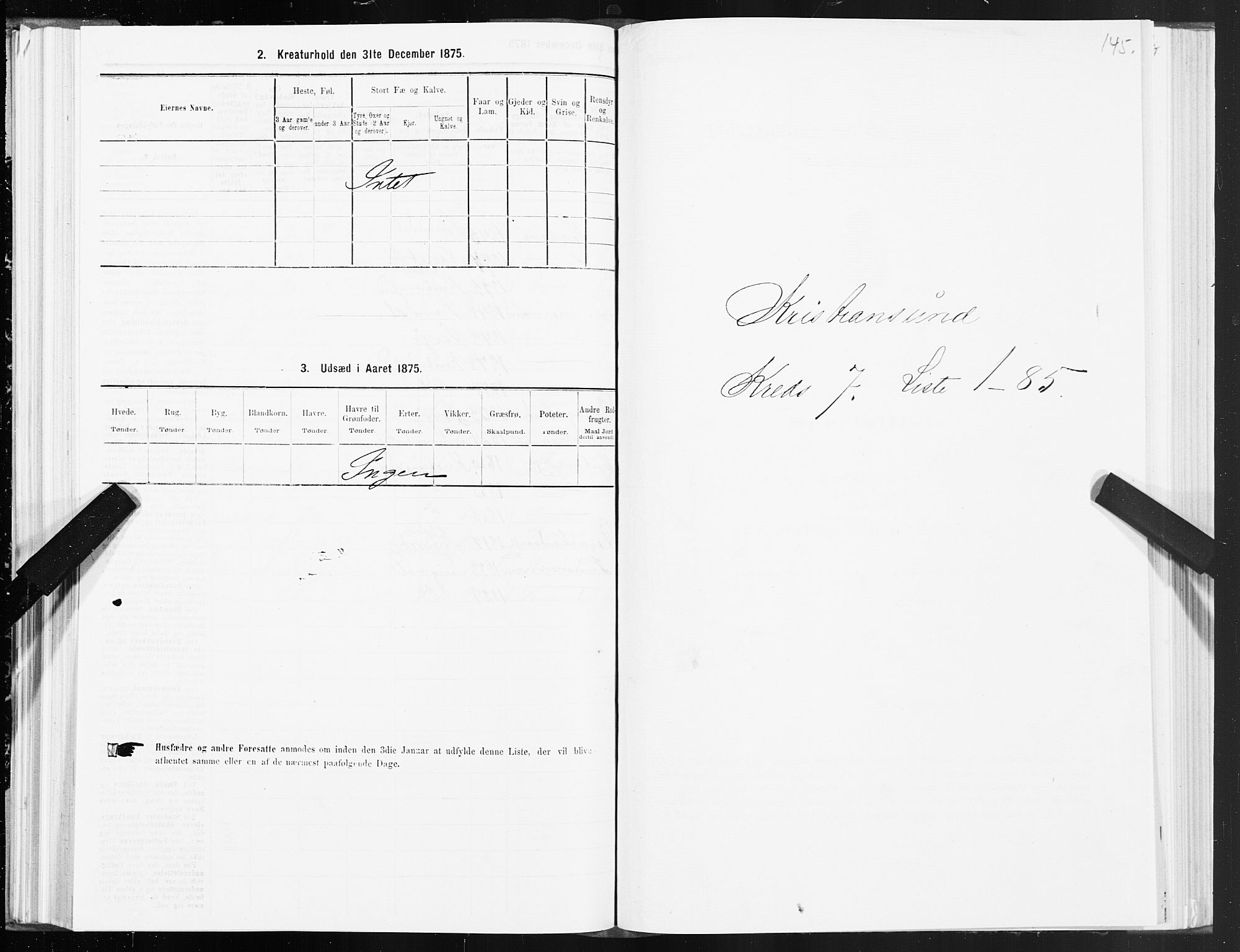 SAT, 1875 census for 1503B Kristiansund/Kristiansund, 1875, p. 5145