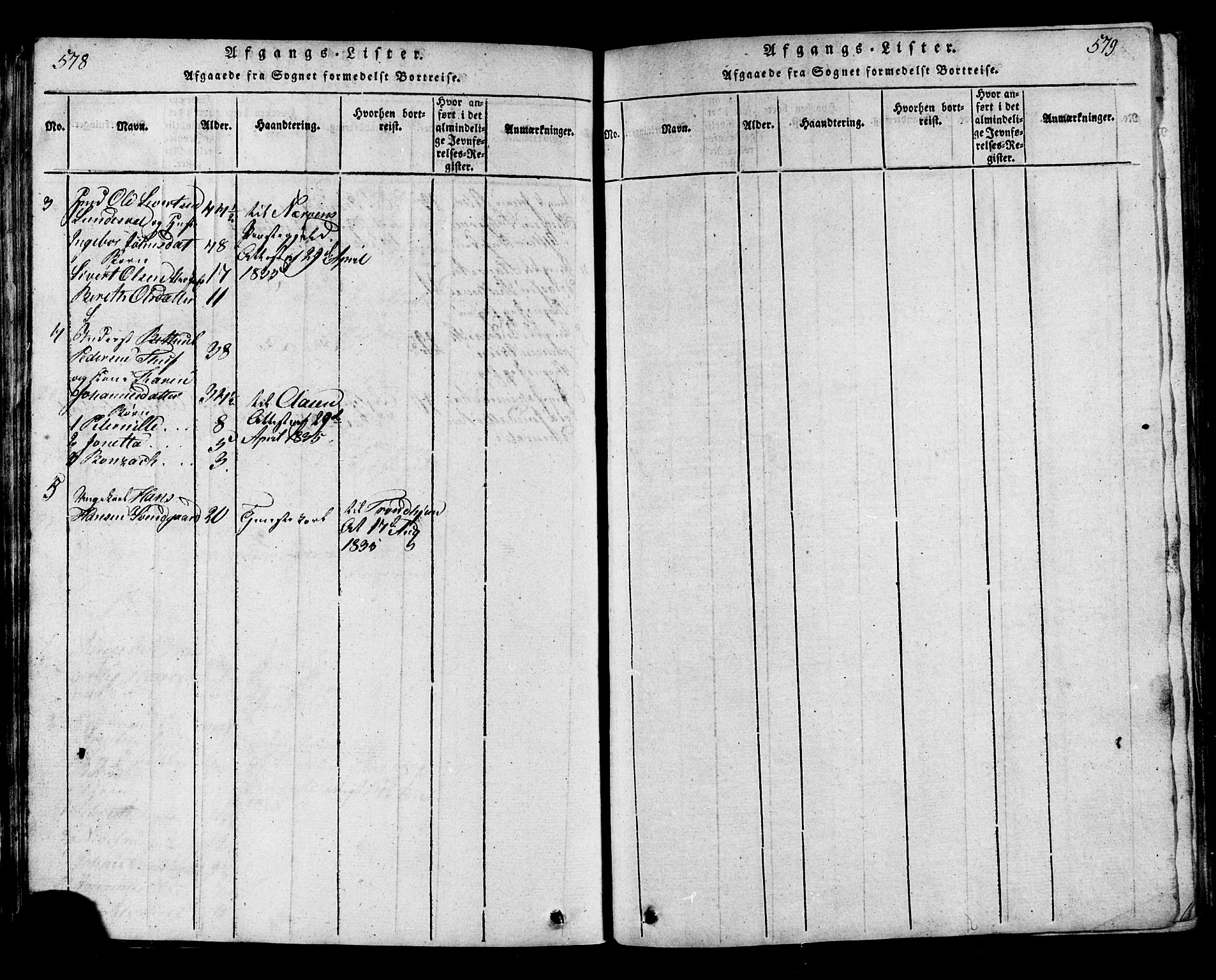 Ministerialprotokoller, klokkerbøker og fødselsregistre - Nord-Trøndelag, SAT/A-1458/717/L0169: Parish register (copy) no. 717C01, 1816-1834, p. 578-579