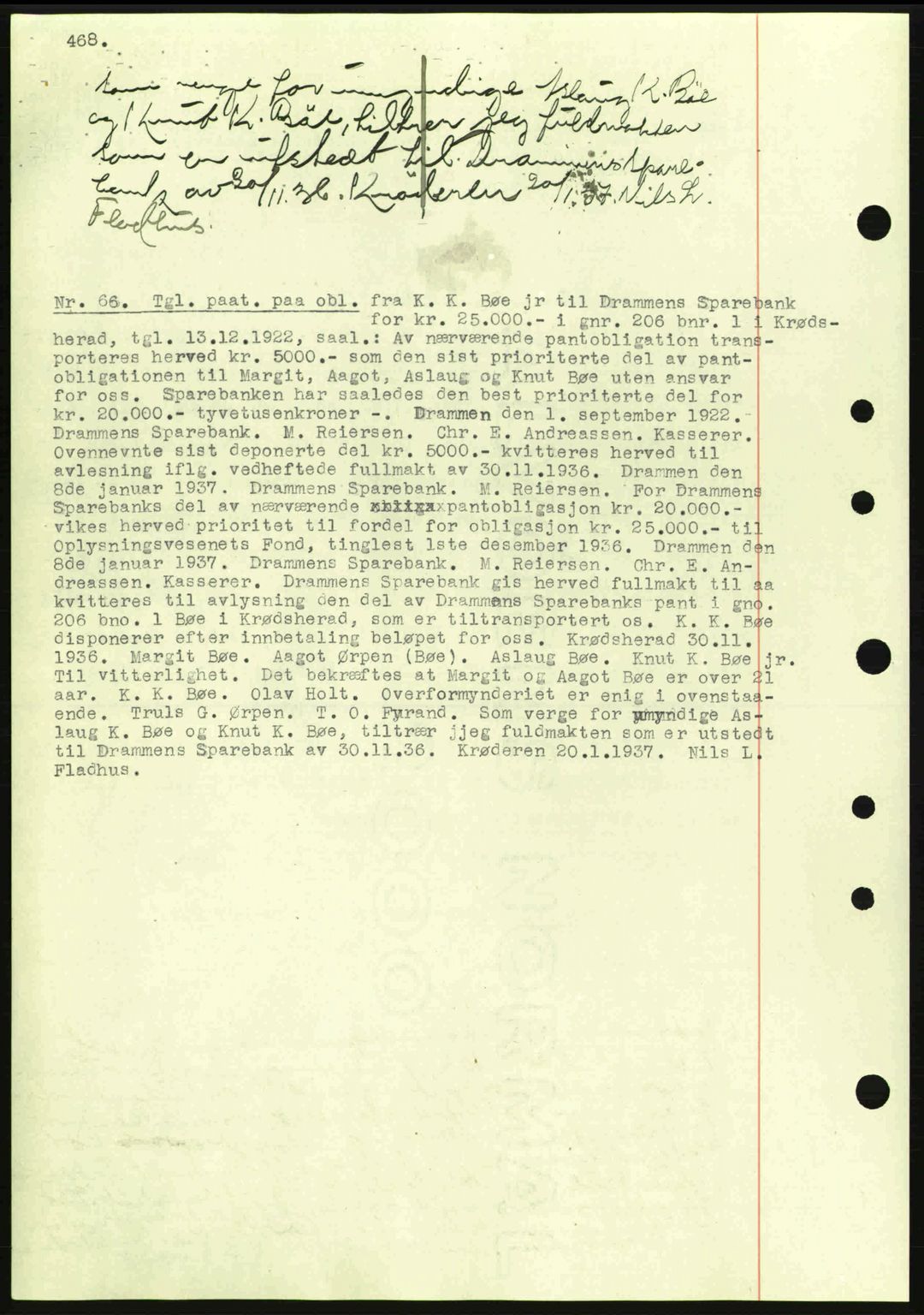 Eiker, Modum og Sigdal sorenskriveri, SAKO/A-123/G/Ga/Gab/L0034: Mortgage book no. A4, 1936-1937, Diary no: : 66/1937