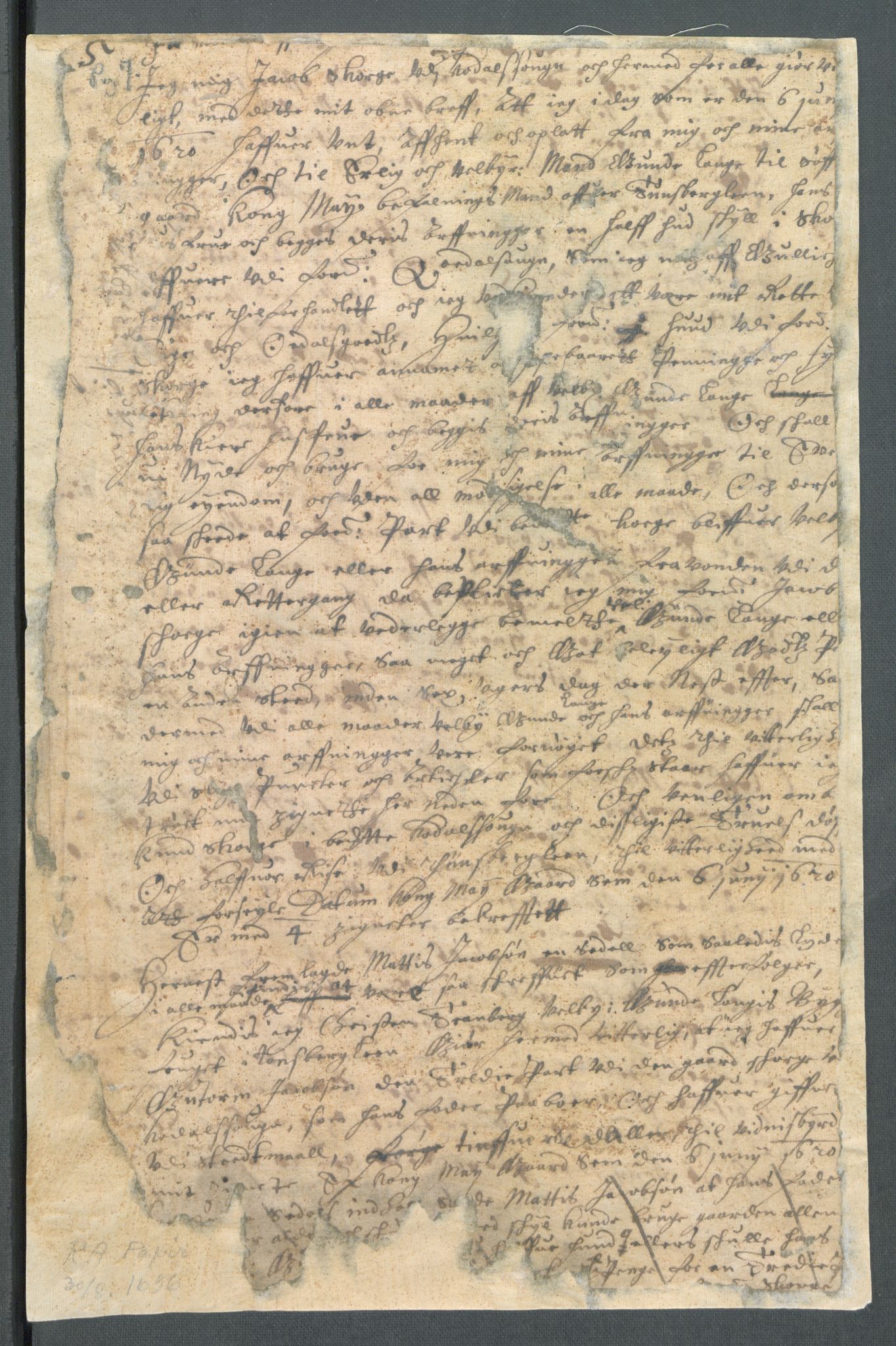Riksarkivets diplomsamling, AV/RA-EA-5965/F02/L0166: Dokumenter, 1654-1656, p. 268