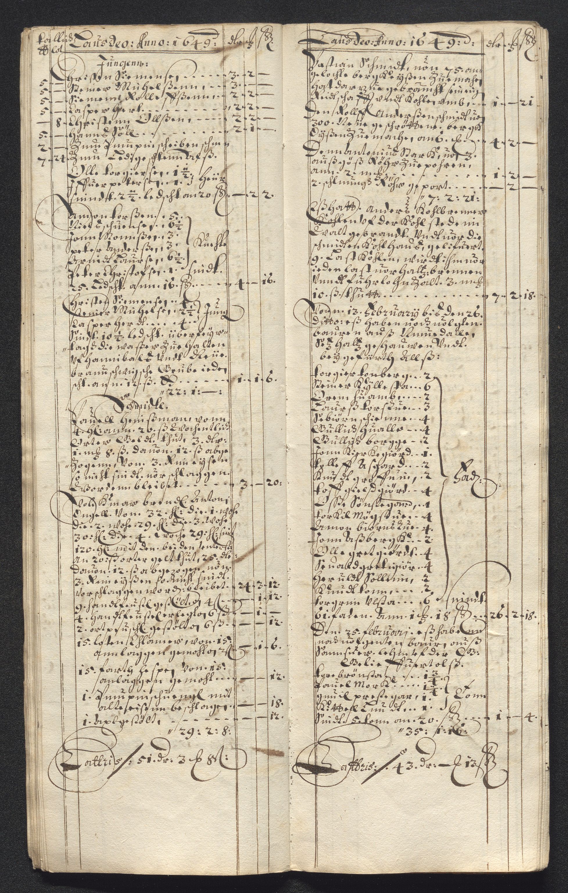 Kongsberg Sølvverk 1623-1816, AV/SAKO-EA-3135/001/D/Dc/Dcd/L0023: Utgiftsregnskap for gruver m.m., 1649, p. 222