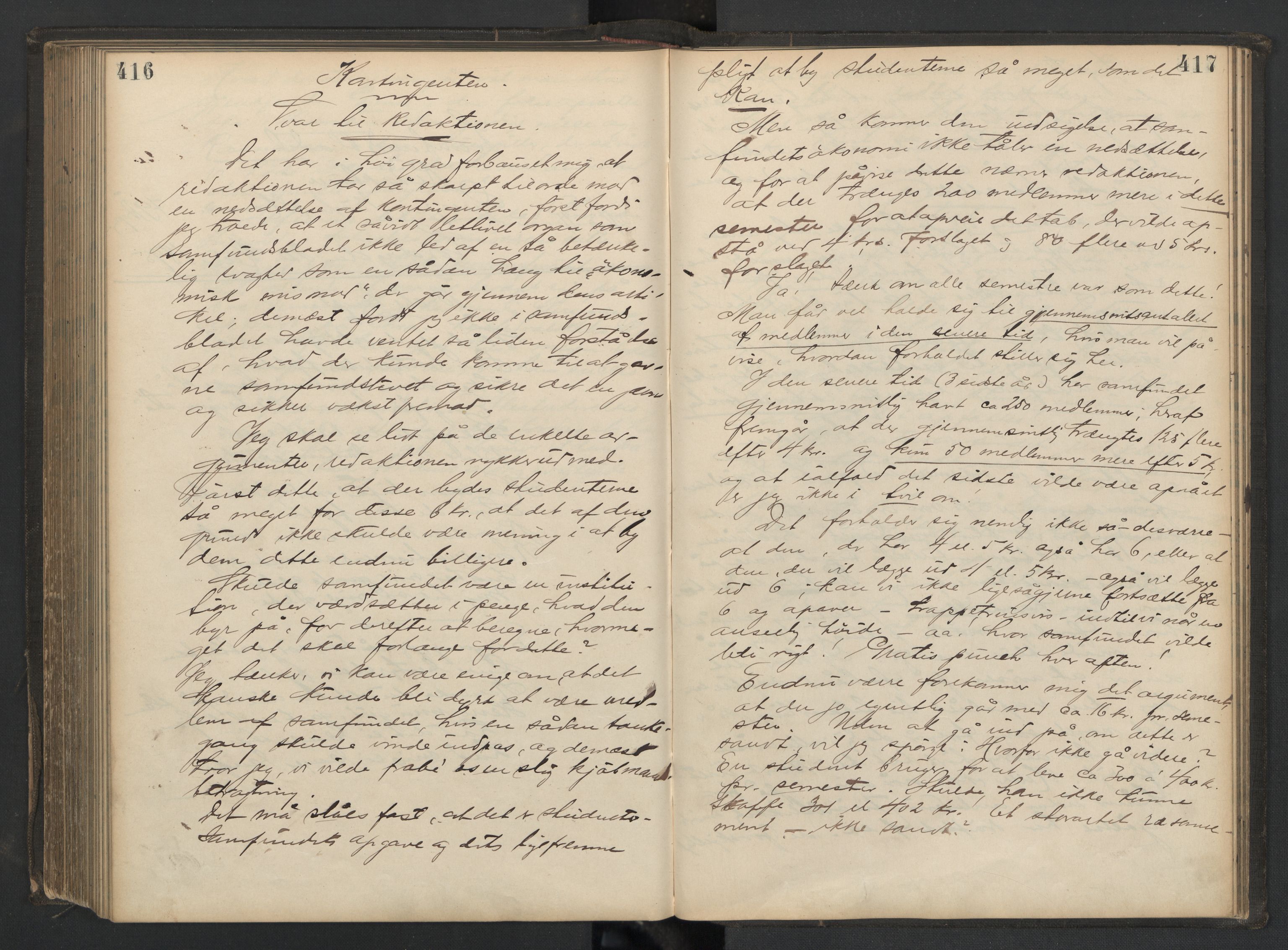 Det Norske Studentersamfund, AV/RA-PA-1322/X/Xa/L0013/0002: -- / Samfundsbladet/Studentersamfundets Avis, 1892-1895, p. 416-417