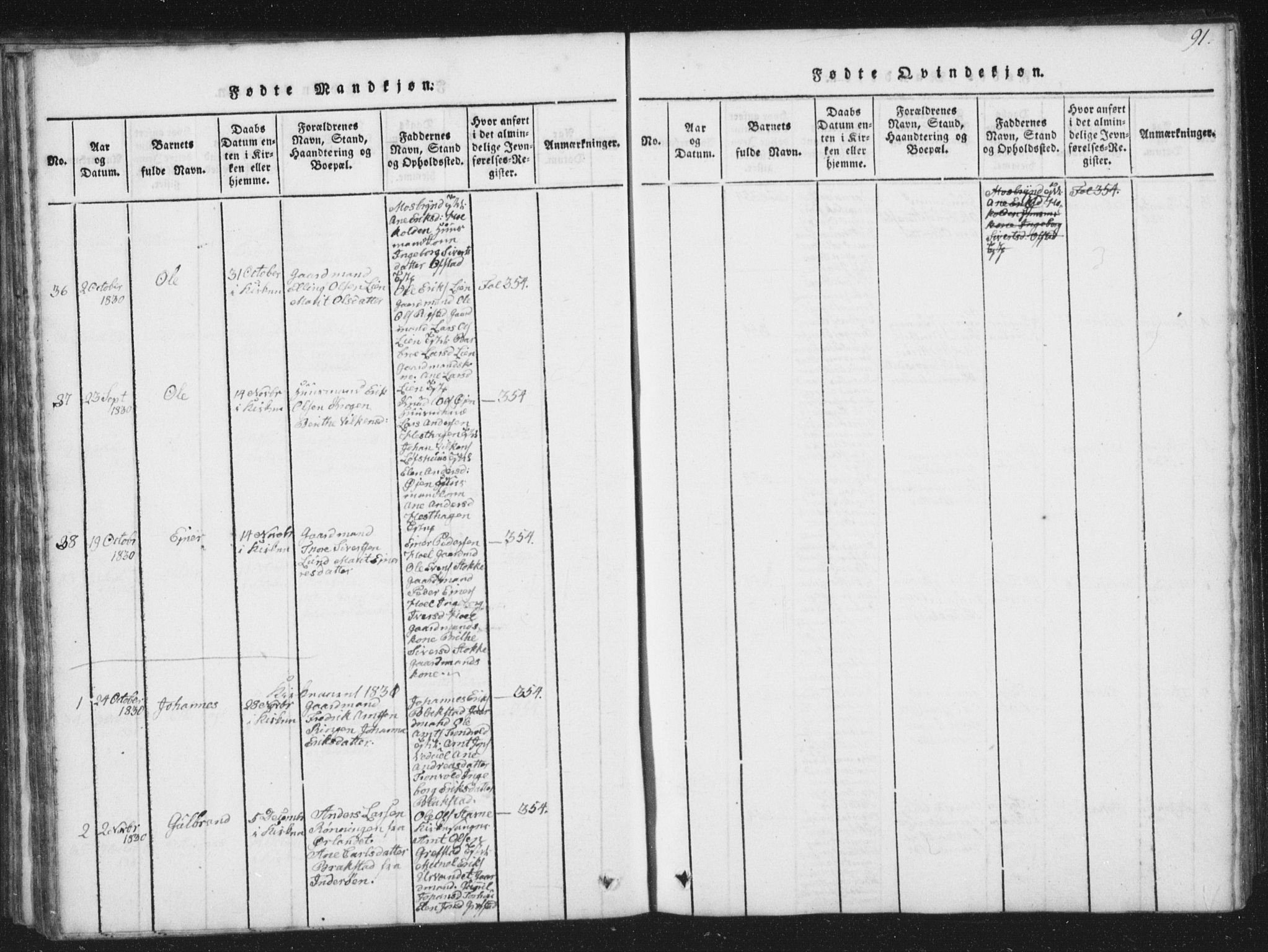 Ministerialprotokoller, klokkerbøker og fødselsregistre - Sør-Trøndelag, SAT/A-1456/672/L0862: Parish register (copy) no. 672C01, 1816-1831, p. 91