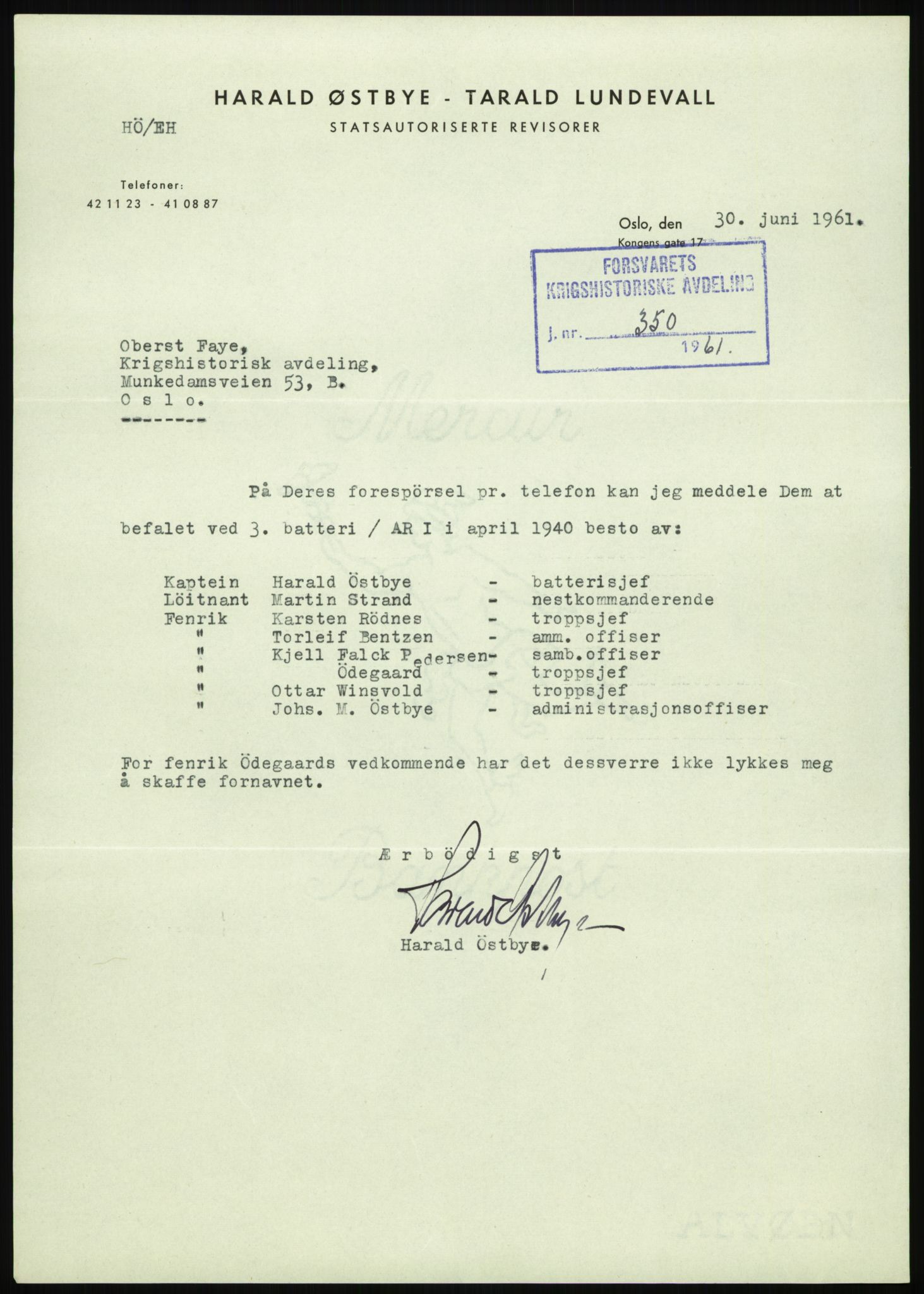 Forsvaret, Forsvarets krigshistoriske avdeling, AV/RA-RAFA-2017/Y/Yb/L0058: II-C-11-161  -  1. Divisjon, 1940, p. 92