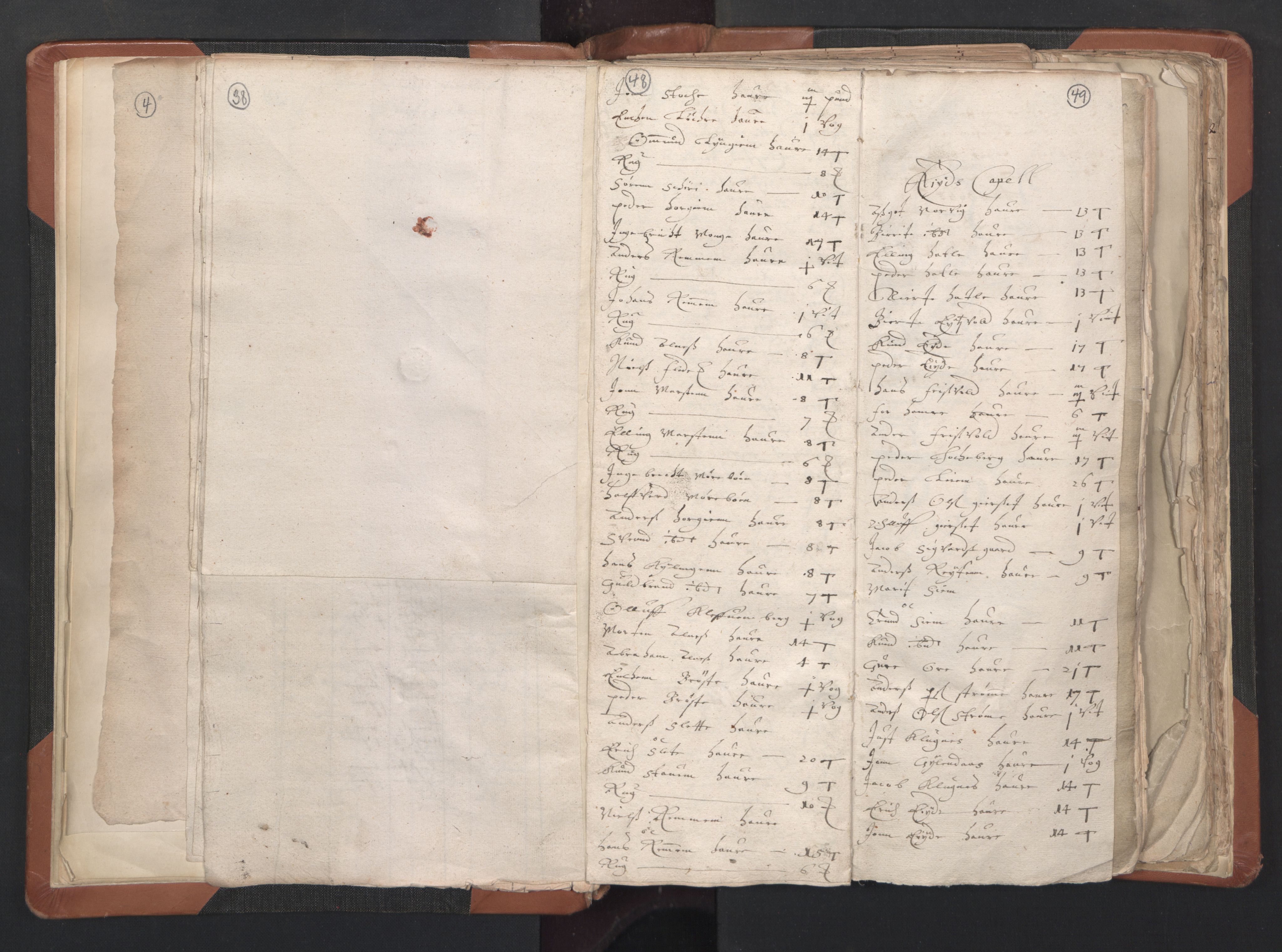 RA, Vicar's Census 1664-1666, no. 27: Romsdal deanery, 1664-1666, p. 48-49