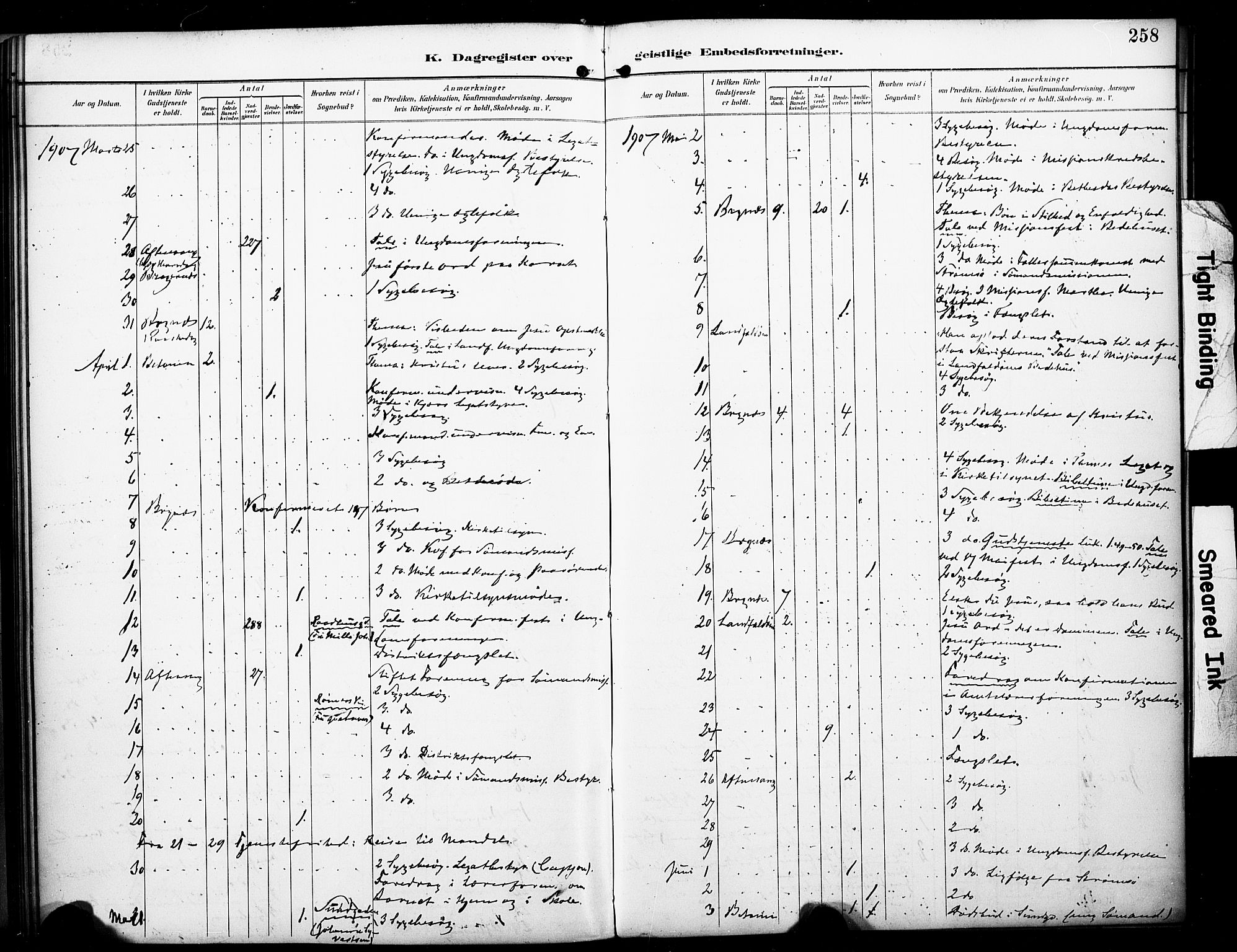 Bragernes kirkebøker, AV/SAKO-A-6/F/Fc/L0006: Parish register (official) no. III 6, 1888-1899, p. 258