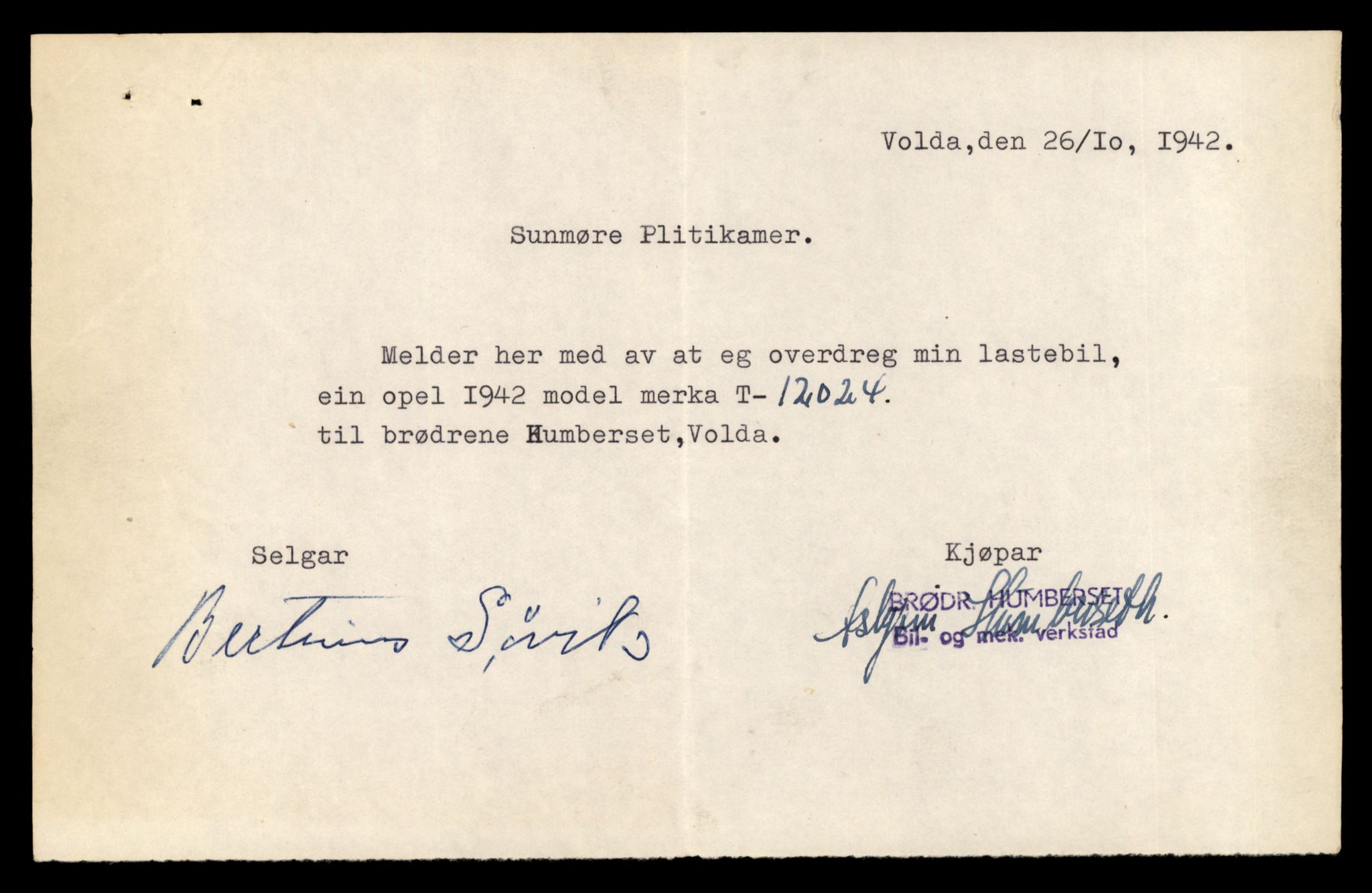 Møre og Romsdal vegkontor - Ålesund trafikkstasjon, AV/SAT-A-4099/F/Fe/L0035: Registreringskort for kjøretøy T 12653 - T 12829, 1927-1998, p. 2392