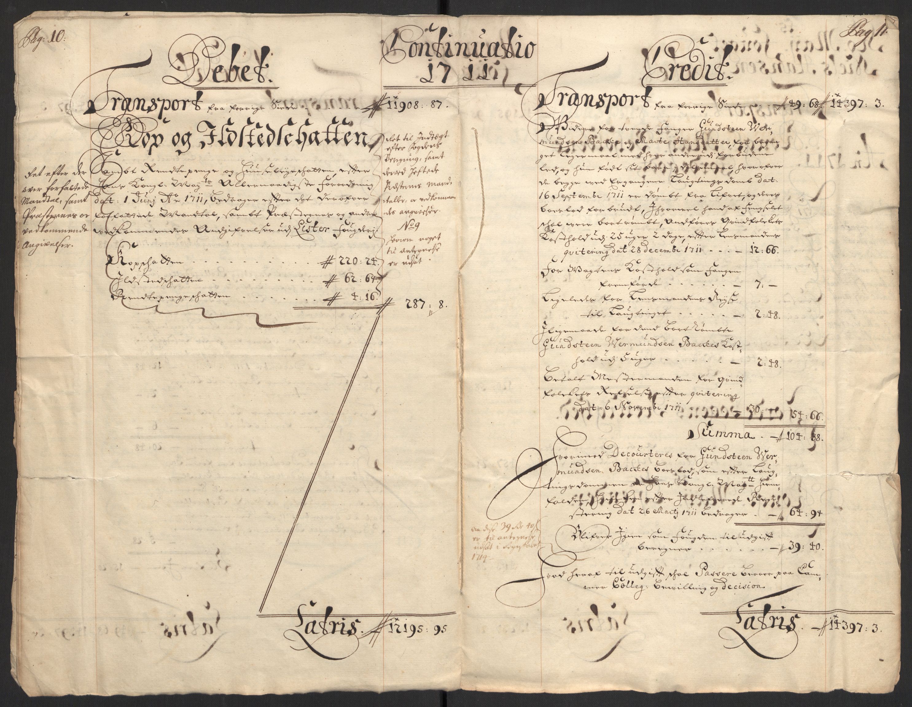 Rentekammeret inntil 1814, Reviderte regnskaper, Fogderegnskap, AV/RA-EA-4092/R43/L2554: Fogderegnskap Lista og Mandal, 1711, p. 8