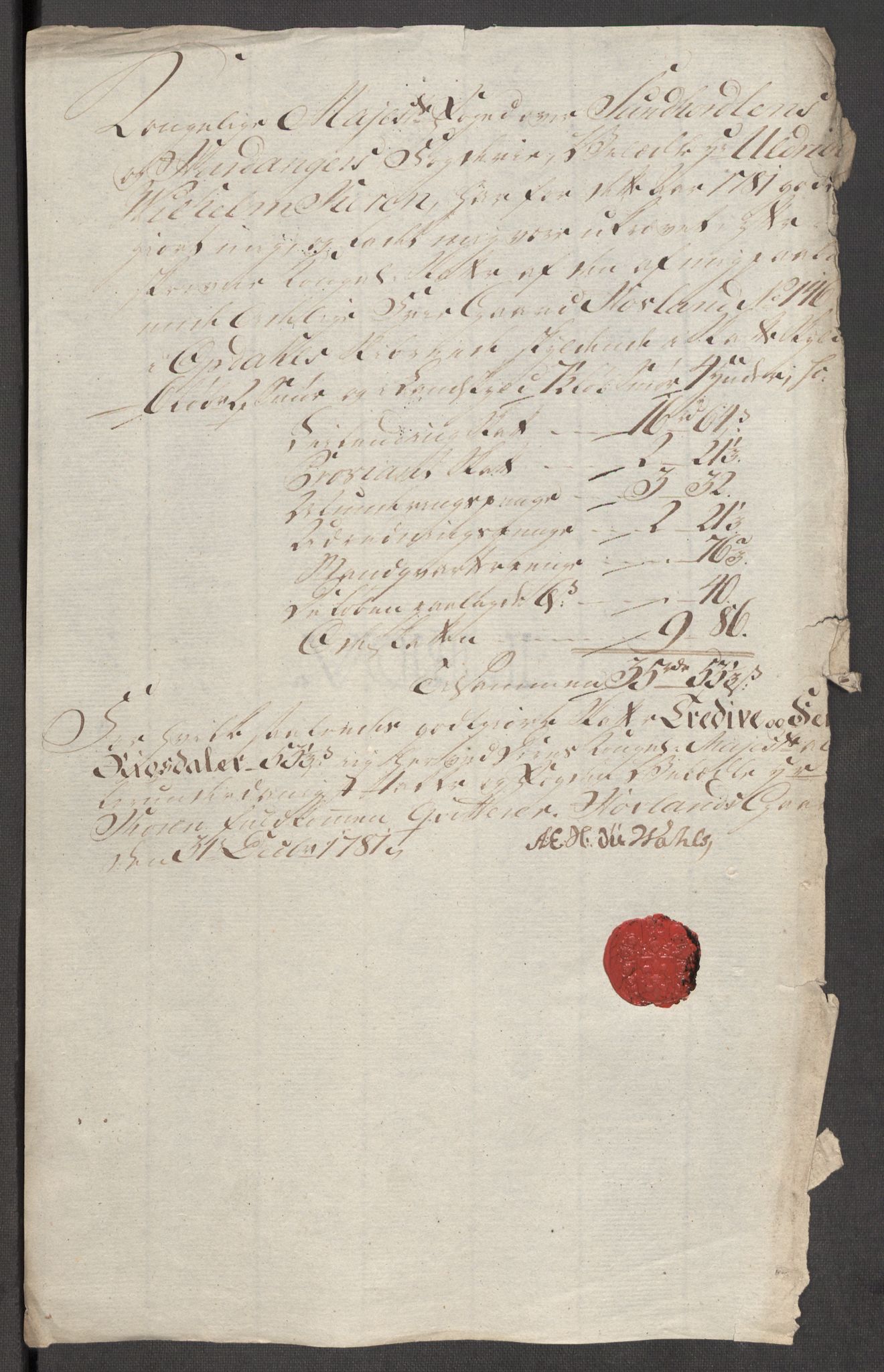 Rentekammeret inntil 1814, Reviderte regnskaper, Fogderegnskap, AV/RA-EA-4092/R48/L3097: Fogderegnskap Sunnhordland og Hardanger, 1781, p. 317