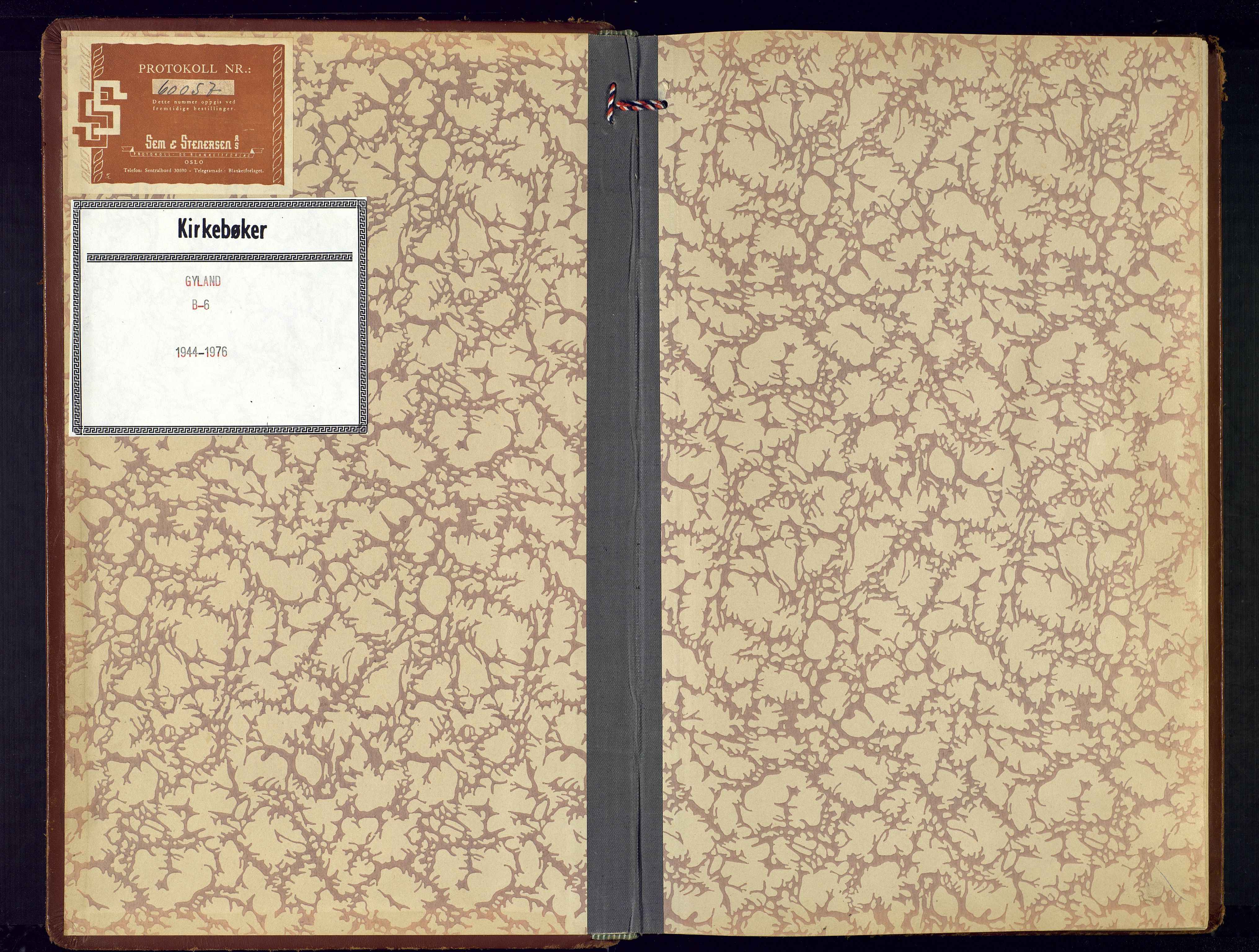 Bakke sokneprestkontor, SAK/1111-0002/F/Fb/Fbb/L0006: Parish register (copy) no. B 6, 1944-1976