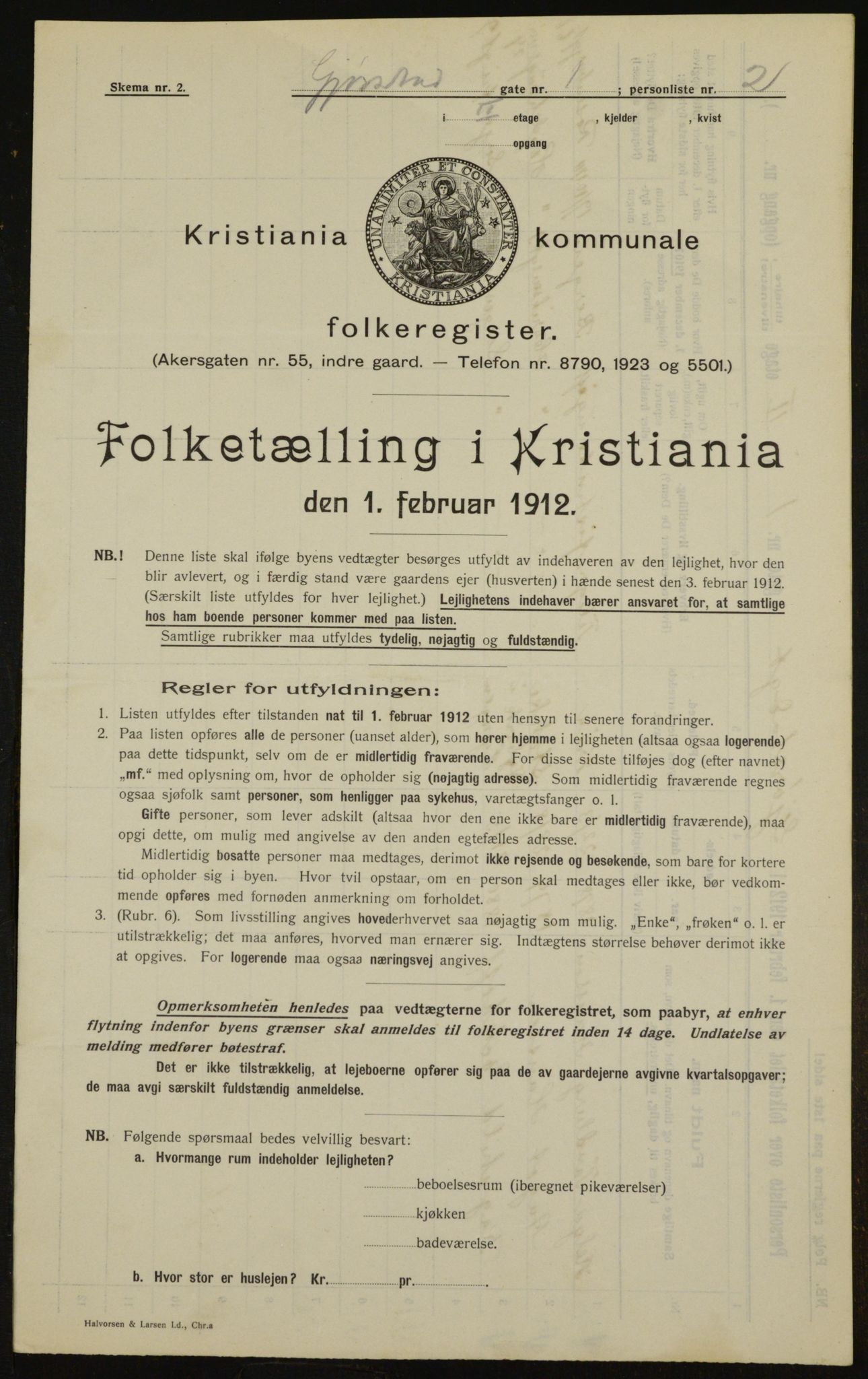 OBA, Municipal Census 1912 for Kristiania, 1912, p. 29113