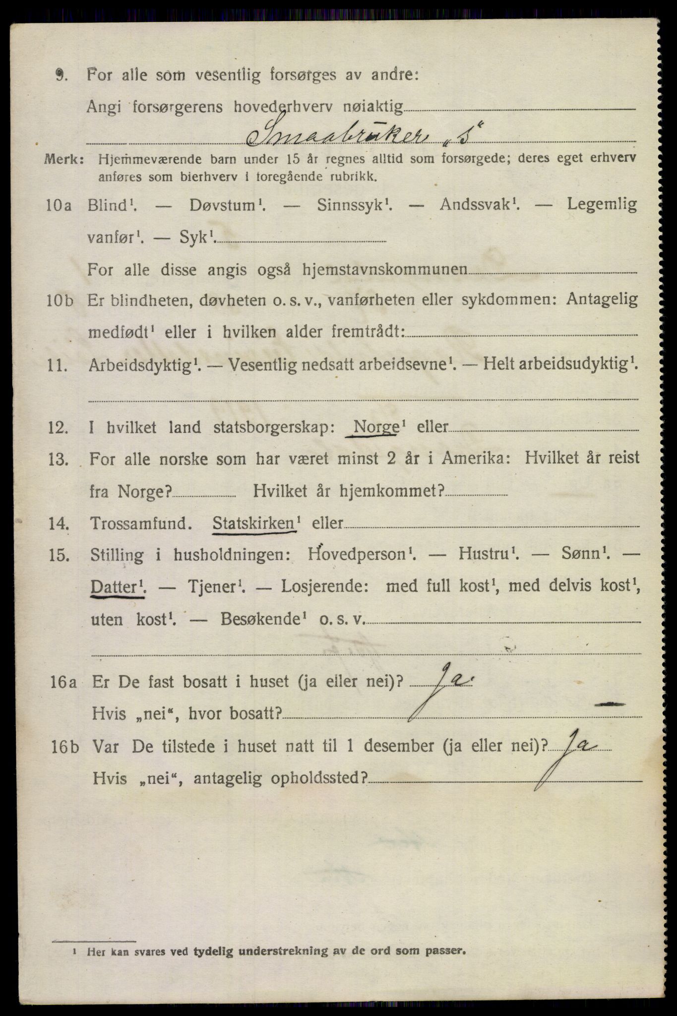 SAKO, 1920 census for Drangedal, 1920, p. 2068