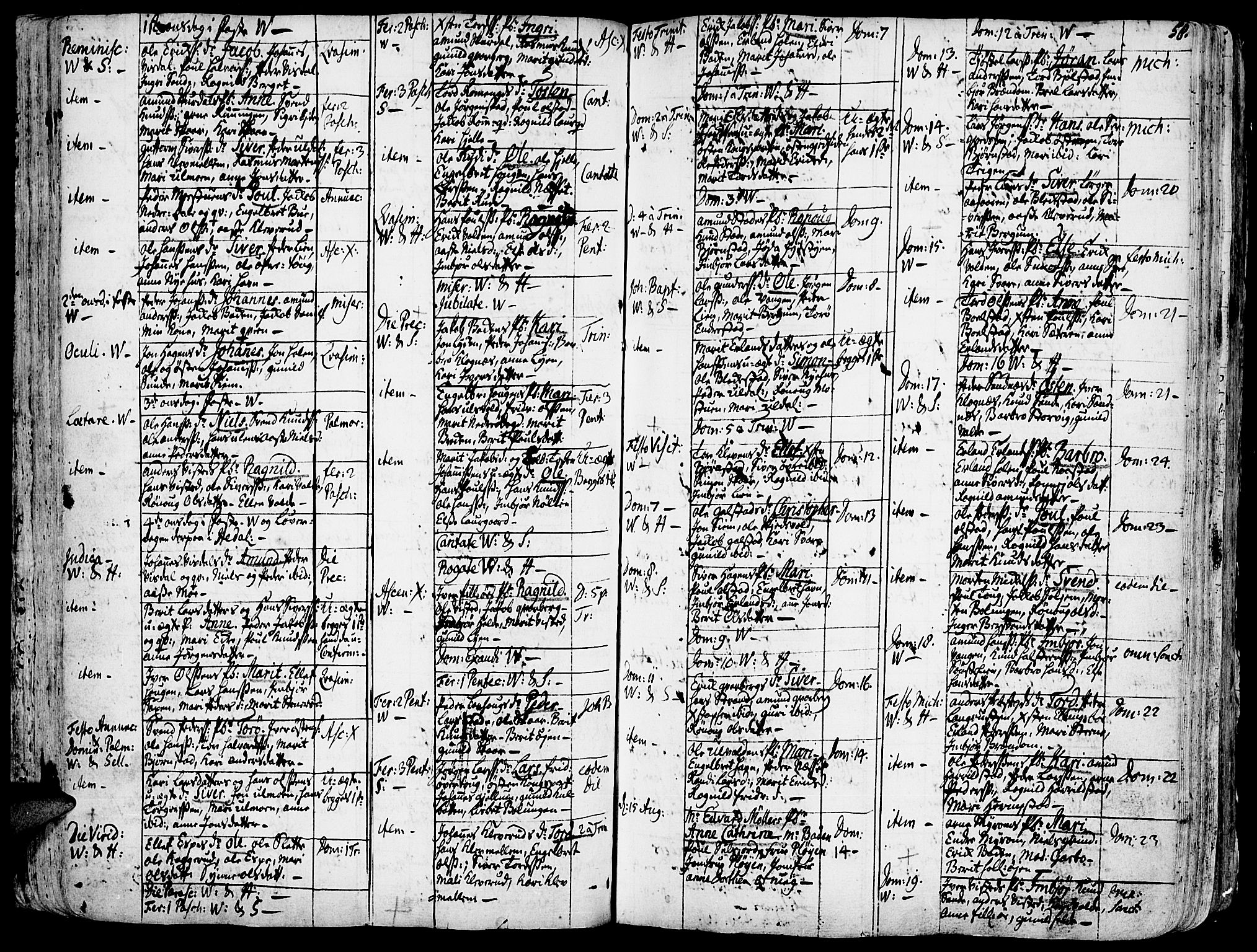 Vågå prestekontor, SAH/PREST-076/H/Ha/Haa/L0001: Parish register (official) no. 1, 1739-1810, p. 58