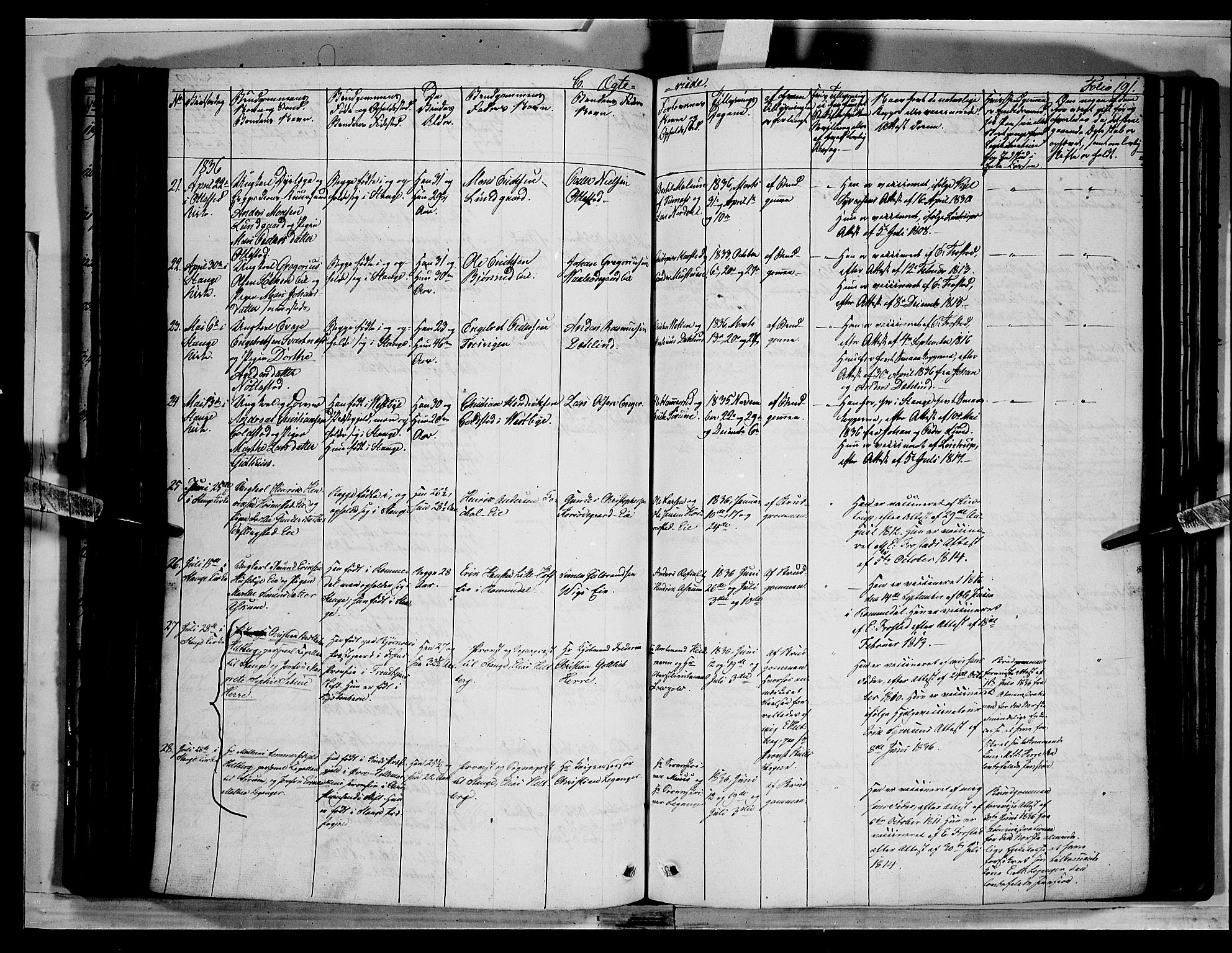 Stange prestekontor, AV/SAH-PREST-002/K/L0010: Parish register (official) no. 10, 1835-1845, p. 191