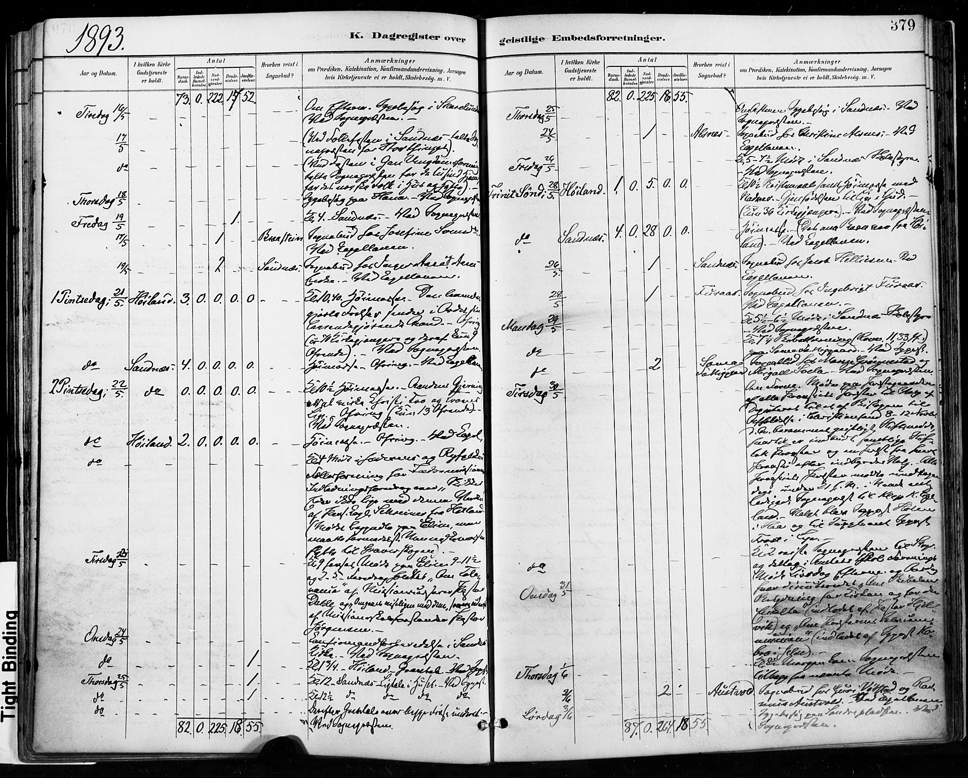 Høyland sokneprestkontor, AV/SAST-A-101799/001/30BA/L0013: Parish register (official) no. A 13.2, 1889-1898, p. 379