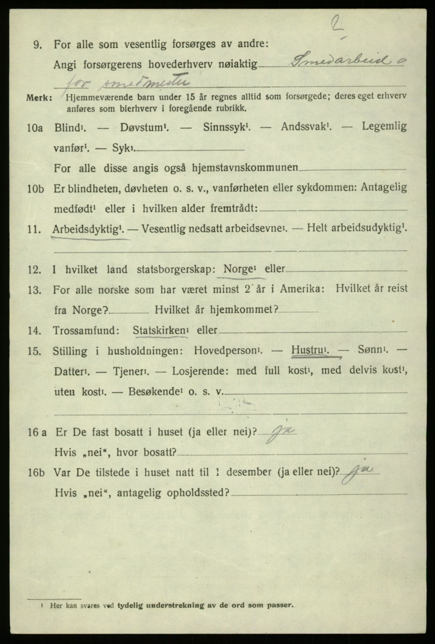 SAB, 1920 census for Hosanger, 1920, p. 6470